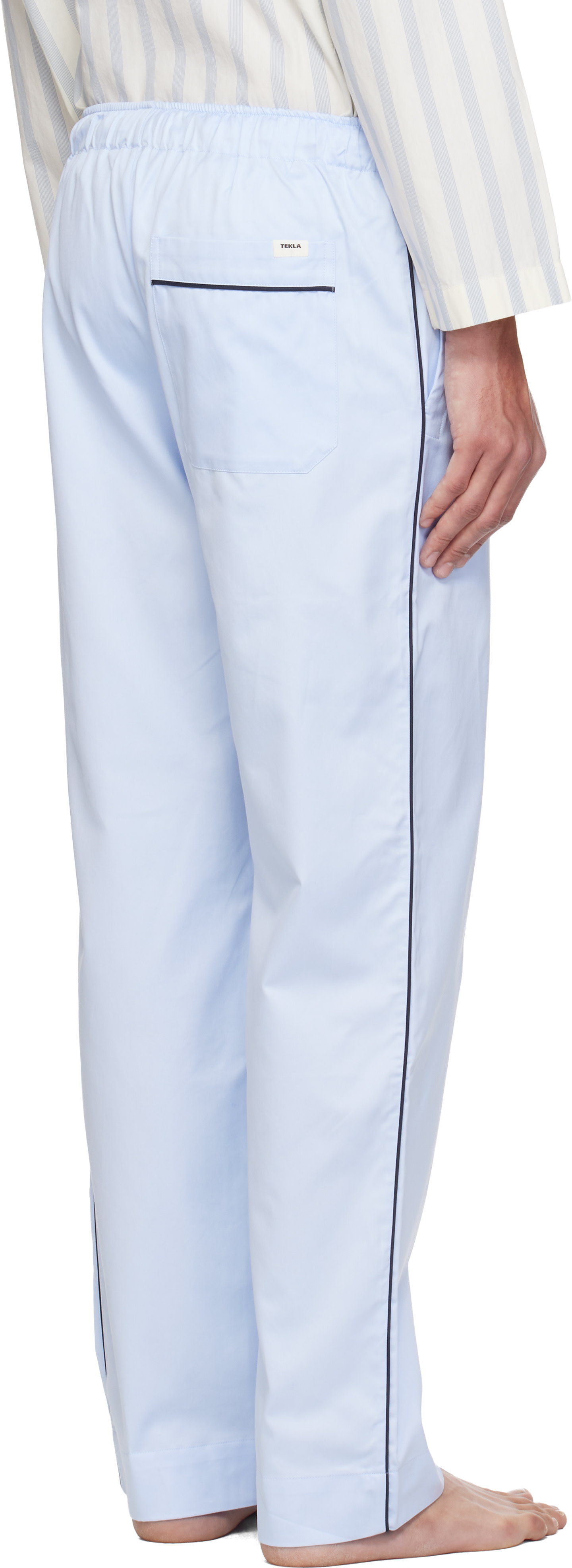 Tekla - Blue Sateen Pyjama Pants