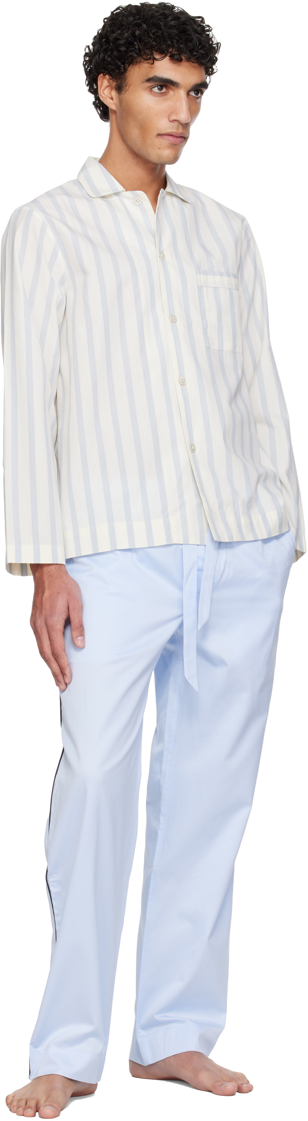 Tekla - Blue Sateen Pyjama Pants