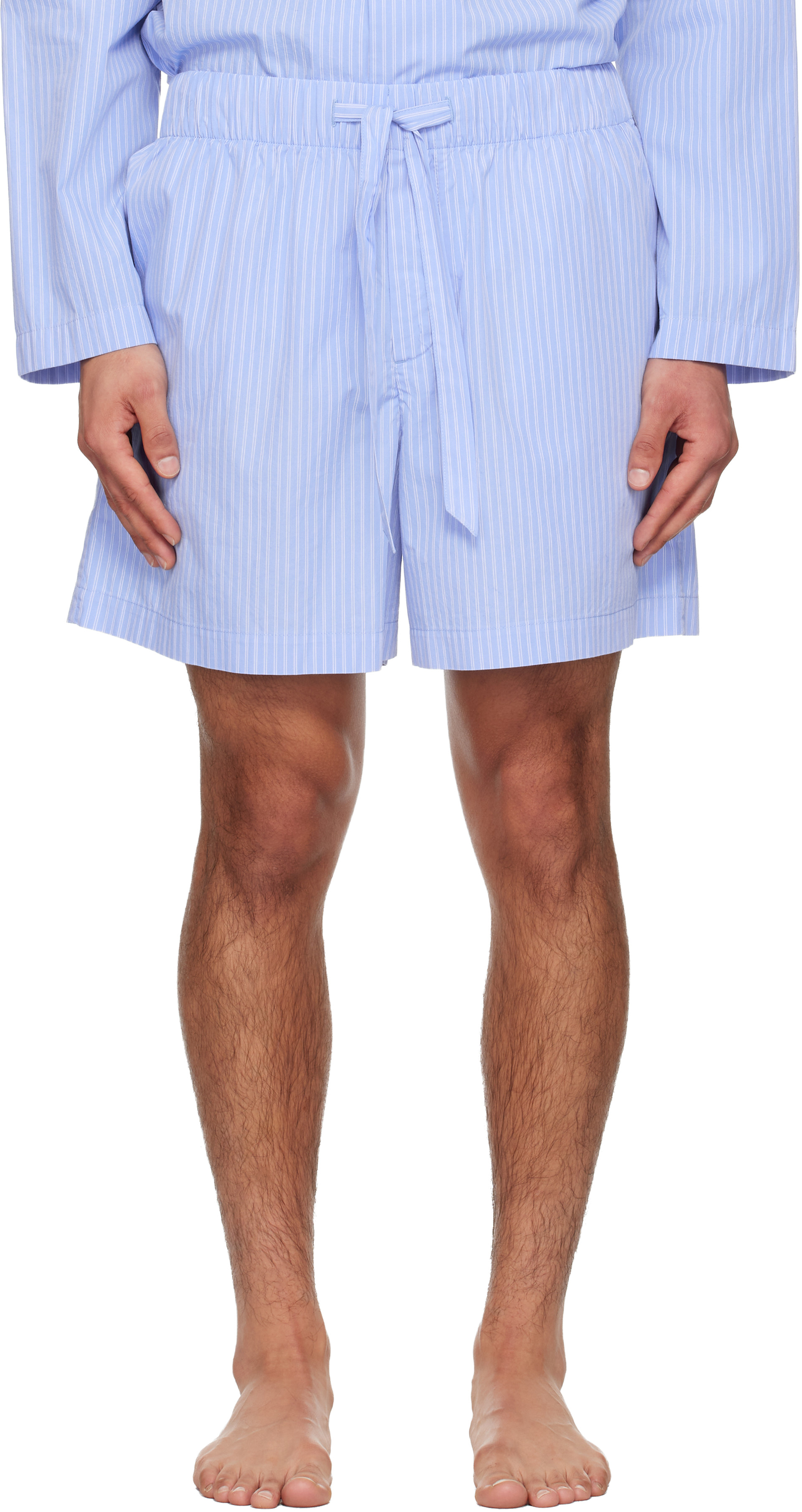 Tekla - Short de pyjama bleu en popeline