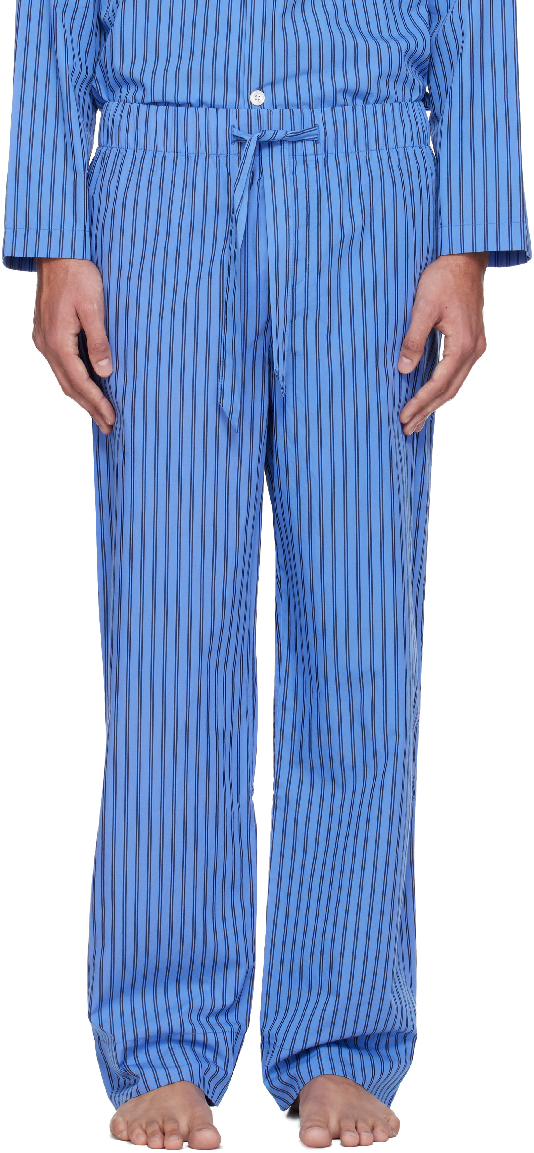 Tekla - Blue Poplin Pyjama Pants