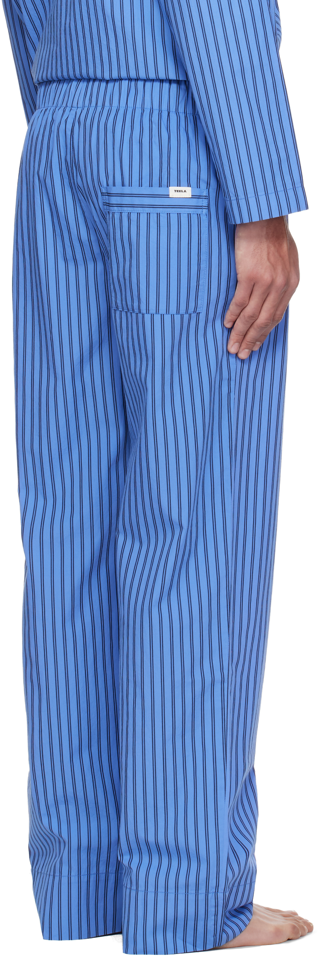 Tekla - Blue Poplin Pyjama Pants