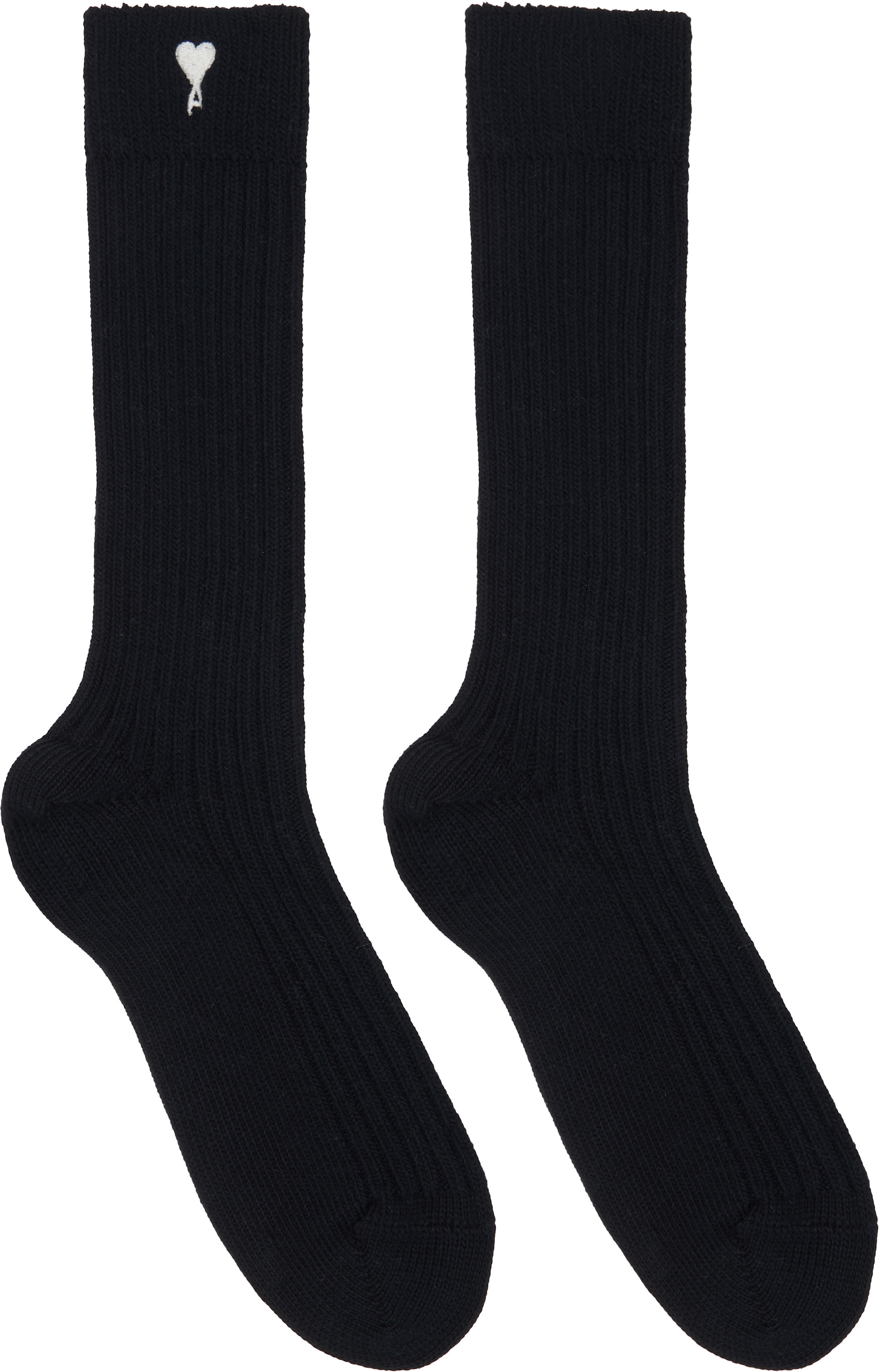 AMI Paris - Three-Pack Black Ami De Coeur Socks