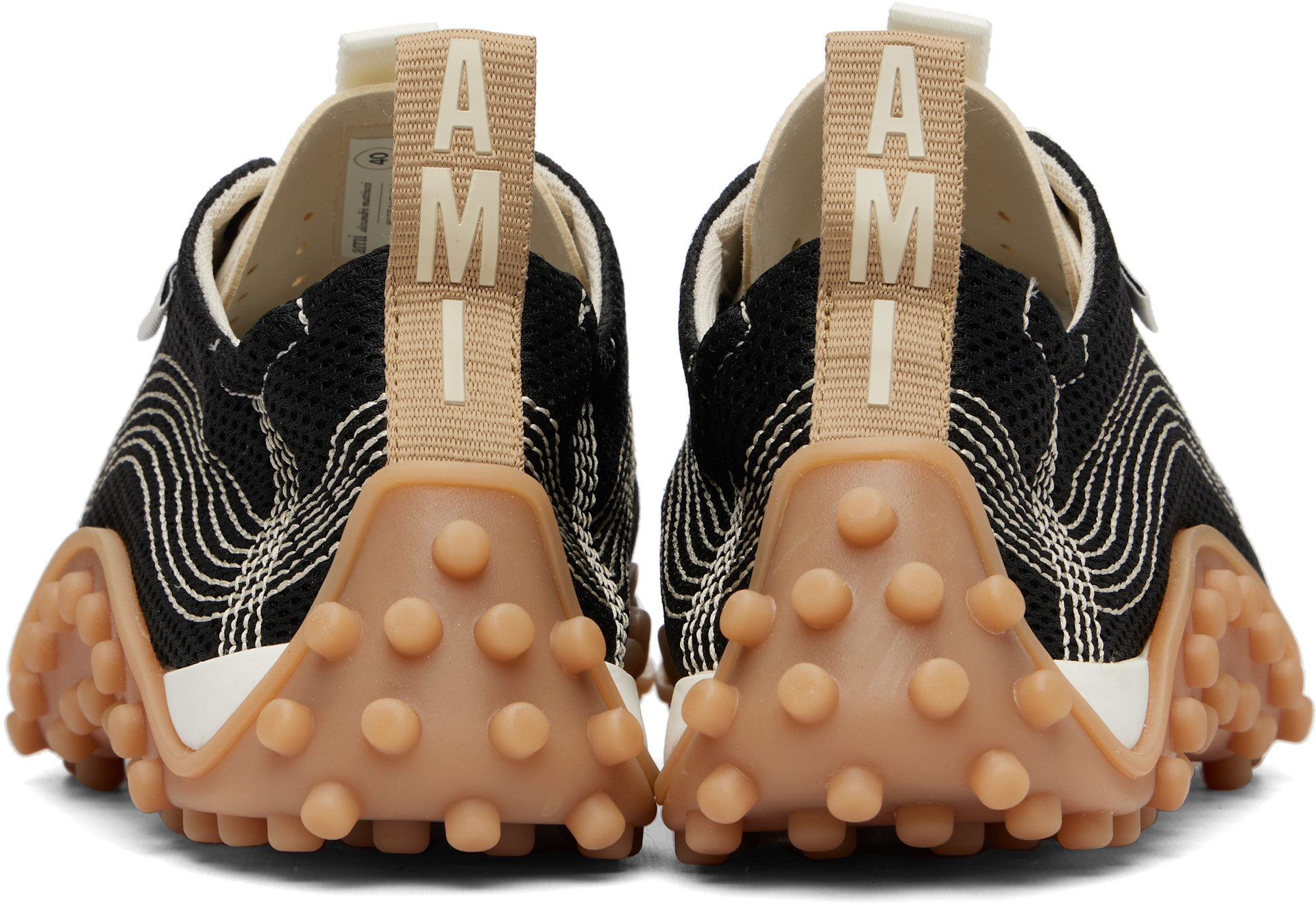 AMI Paris - Black Mirage Mesh Sneakers