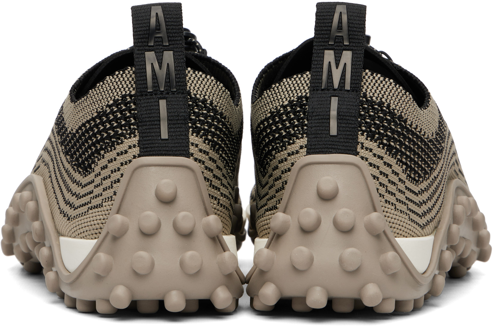 AMI Paris - Beige Mirage Knit Sneakers