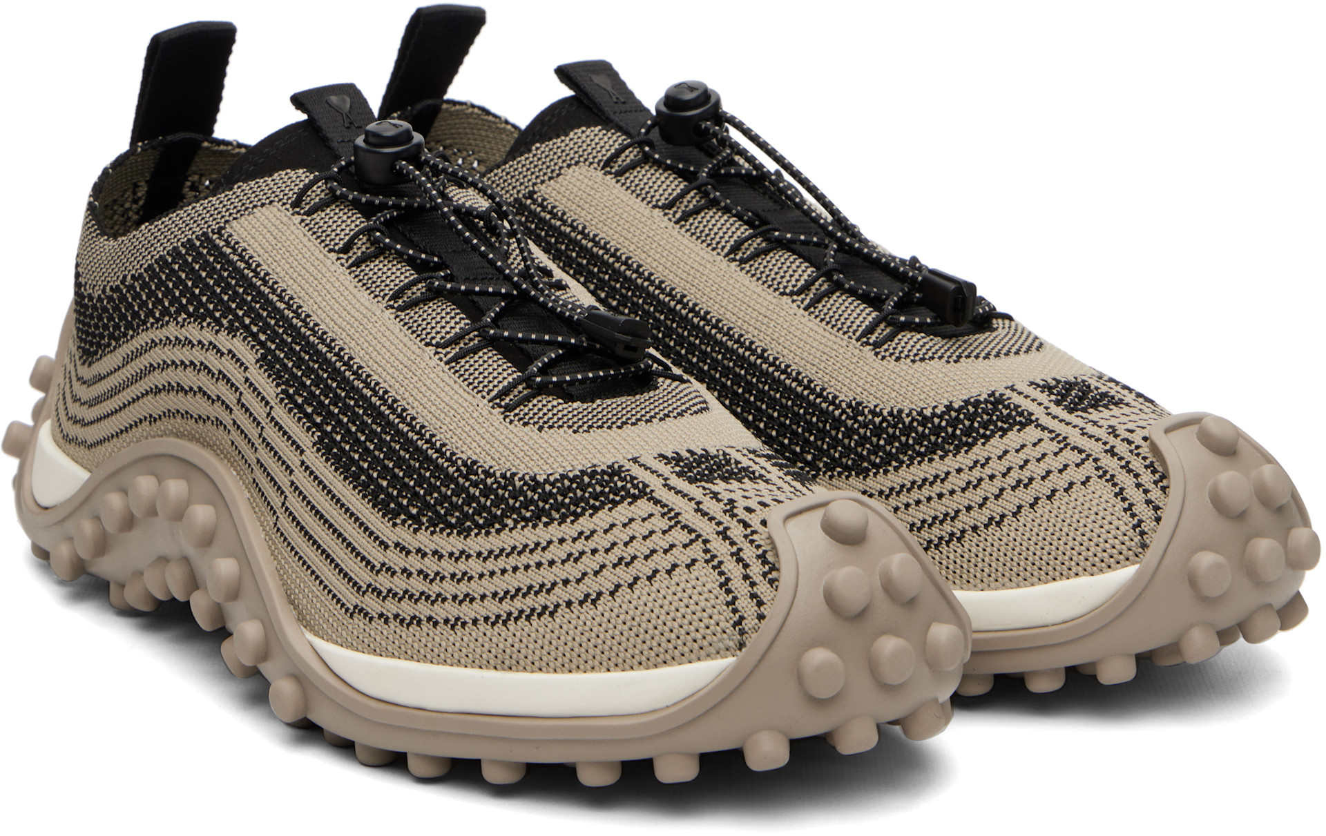 AMI Paris - Beige Mirage Knit Sneakers