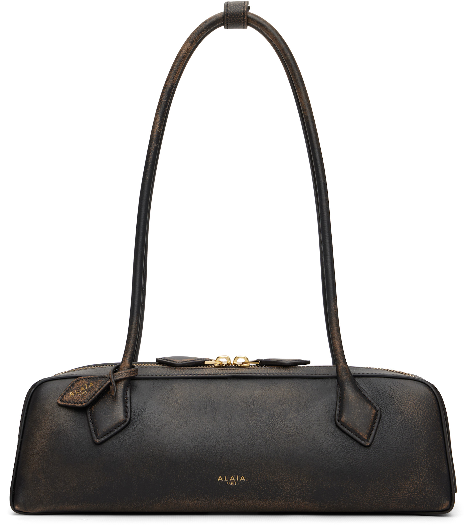 ALAÏA - Moyen sac 'Le teckel' brun
