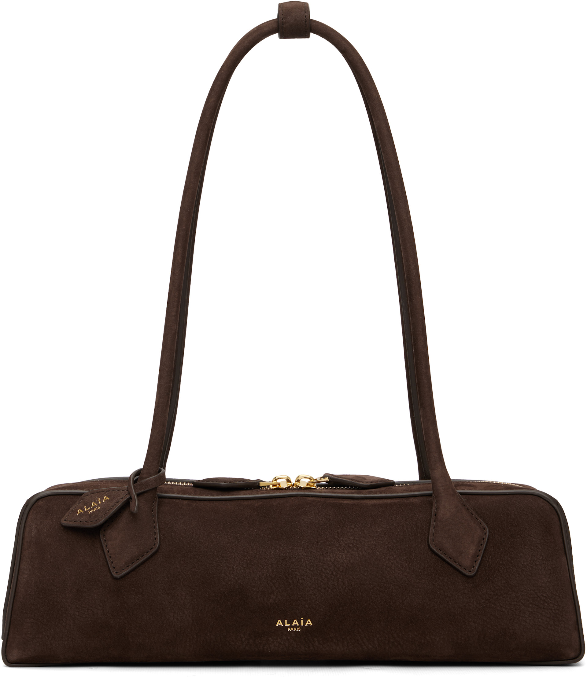 ALAÏA - Moyen sac 'Le teckel' brun