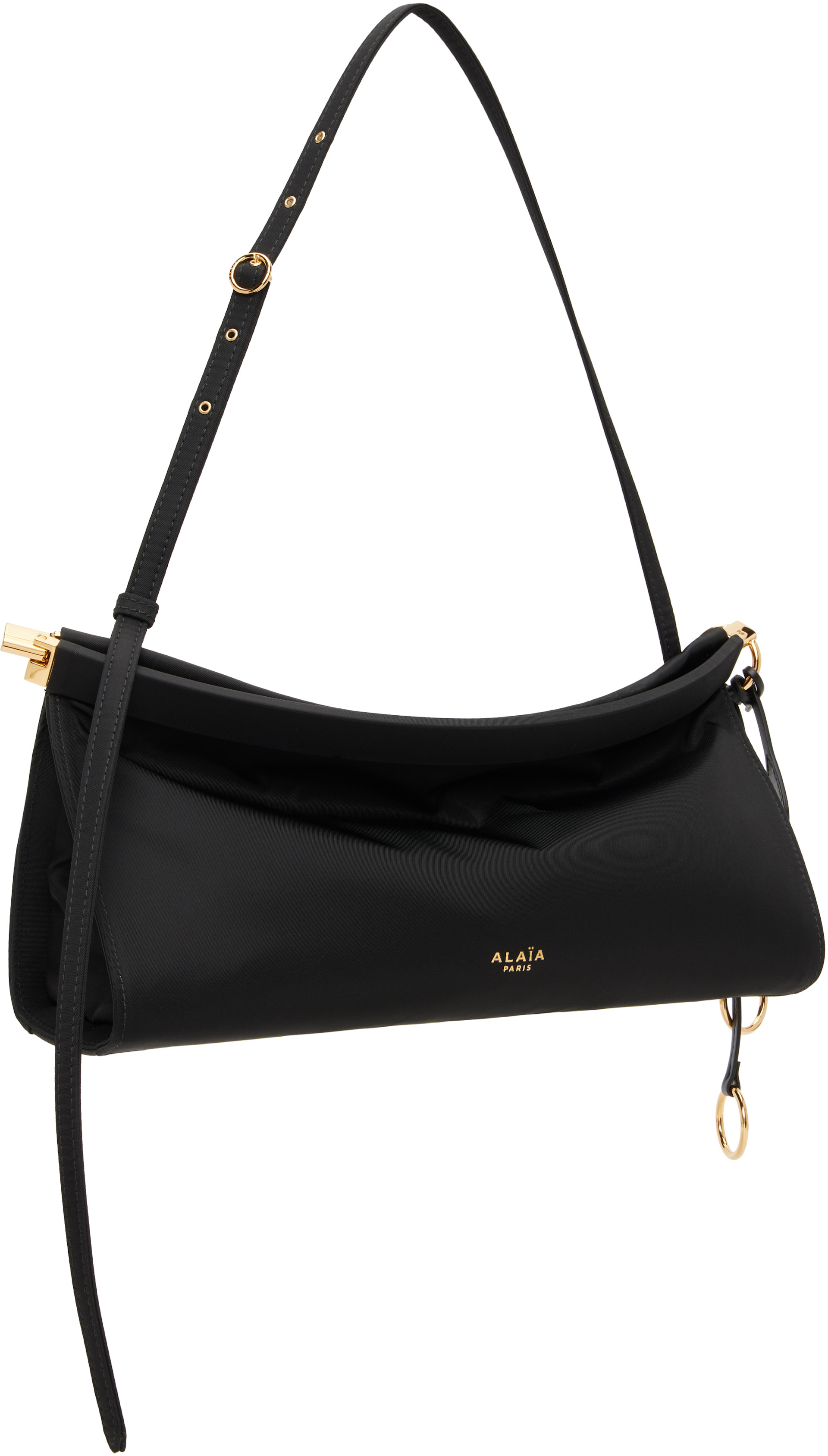ALAÏA - Moyen sac horizontal 'Le click' noir