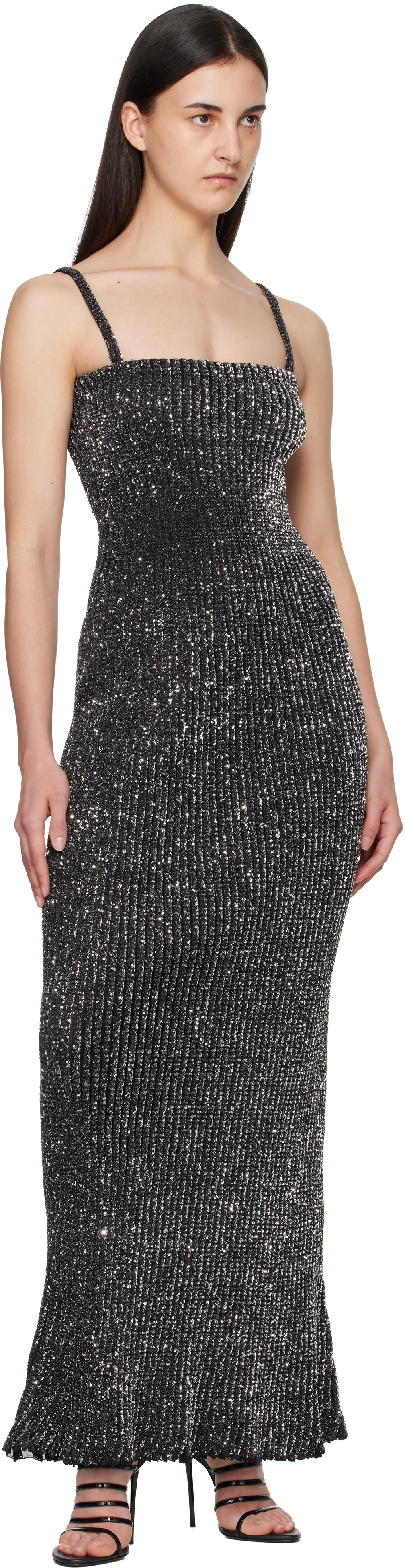 zebra mini dress Edikted Sequin Zebra Printed Mini Dress - Black