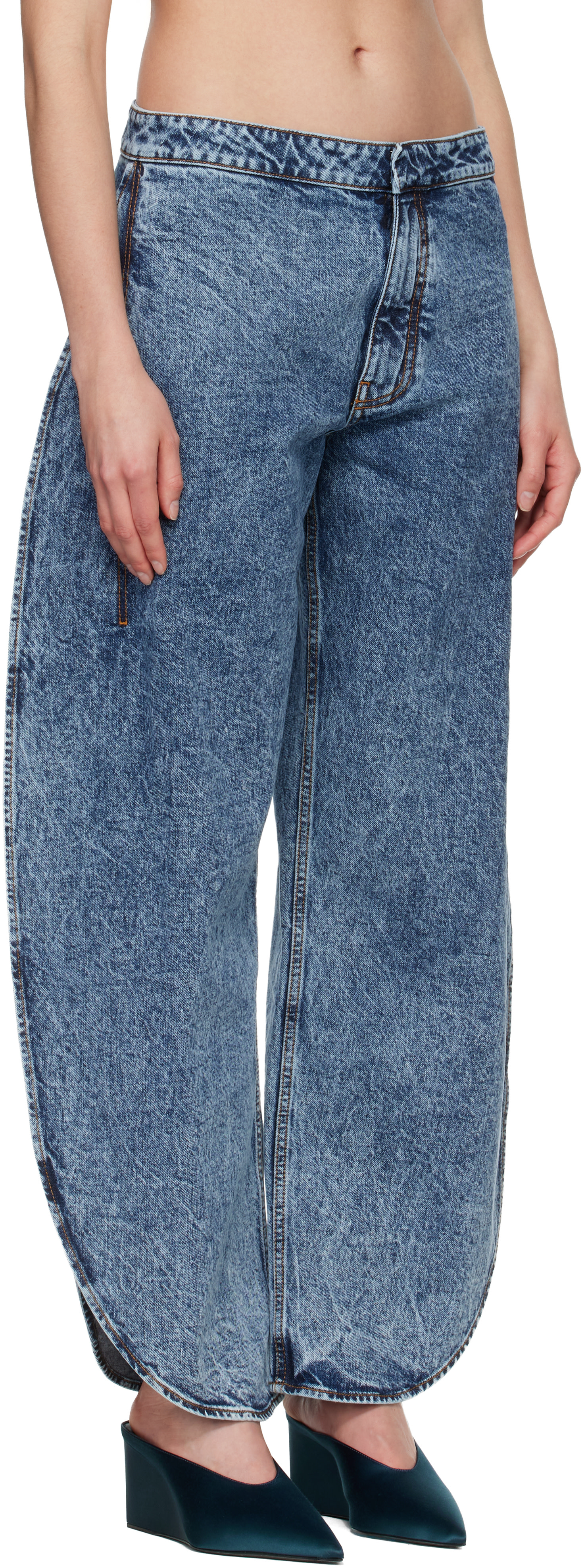 ALAÏA - Jean Petal bleu