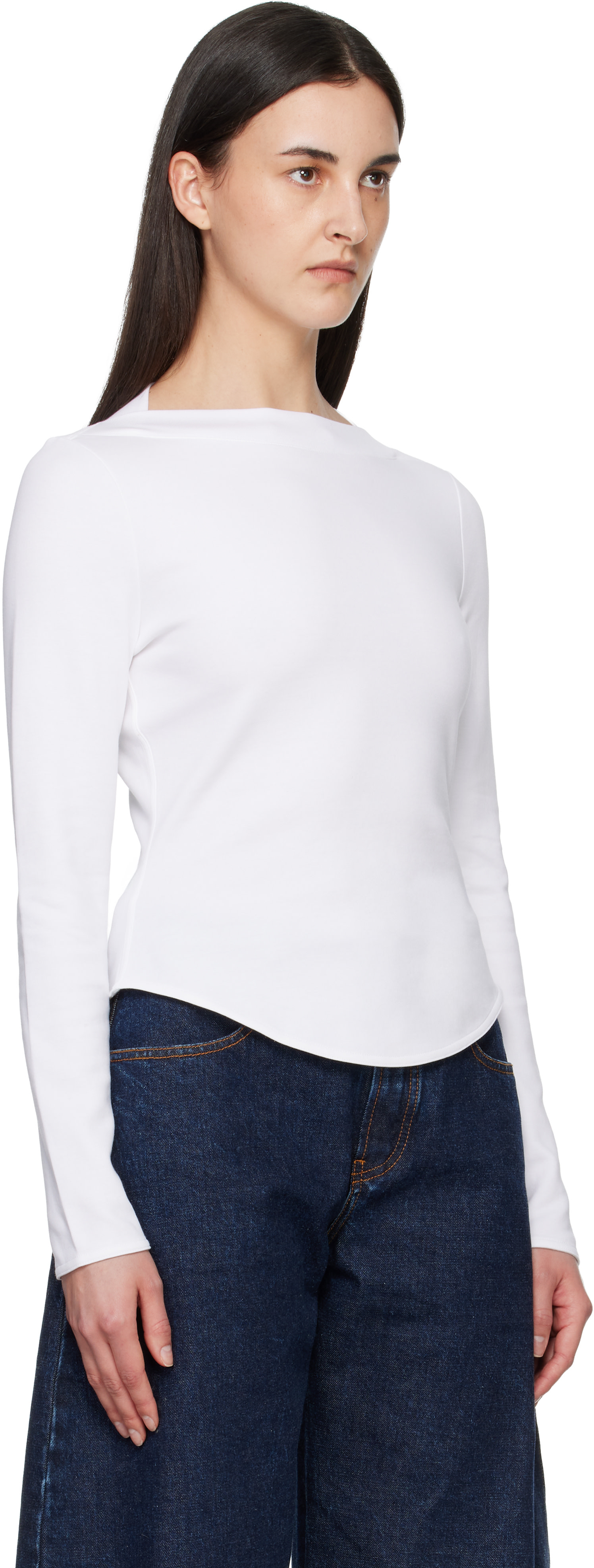 ALAÏA - T-shirt blanc en coton