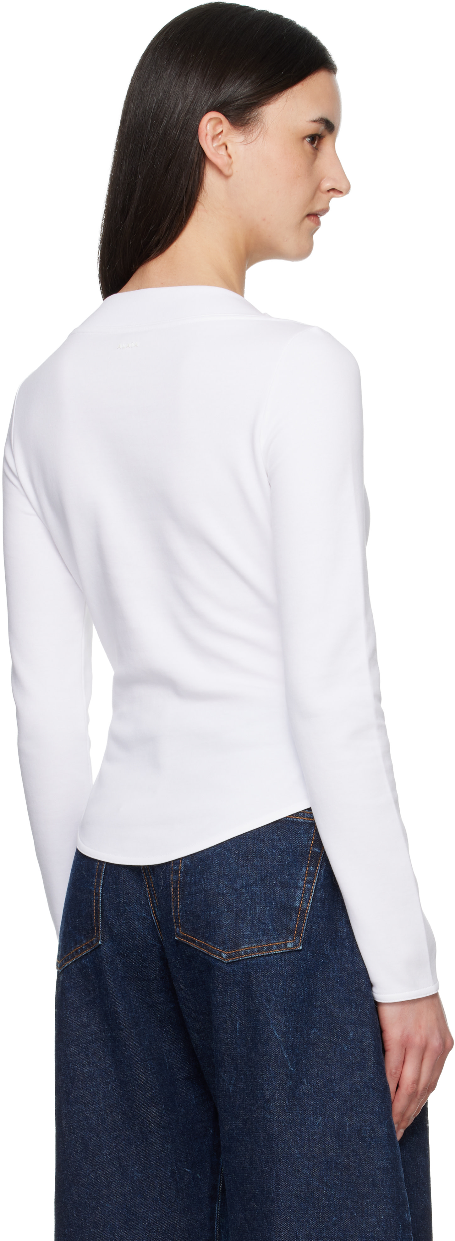 ALAÏA - T-shirt blanc en coton