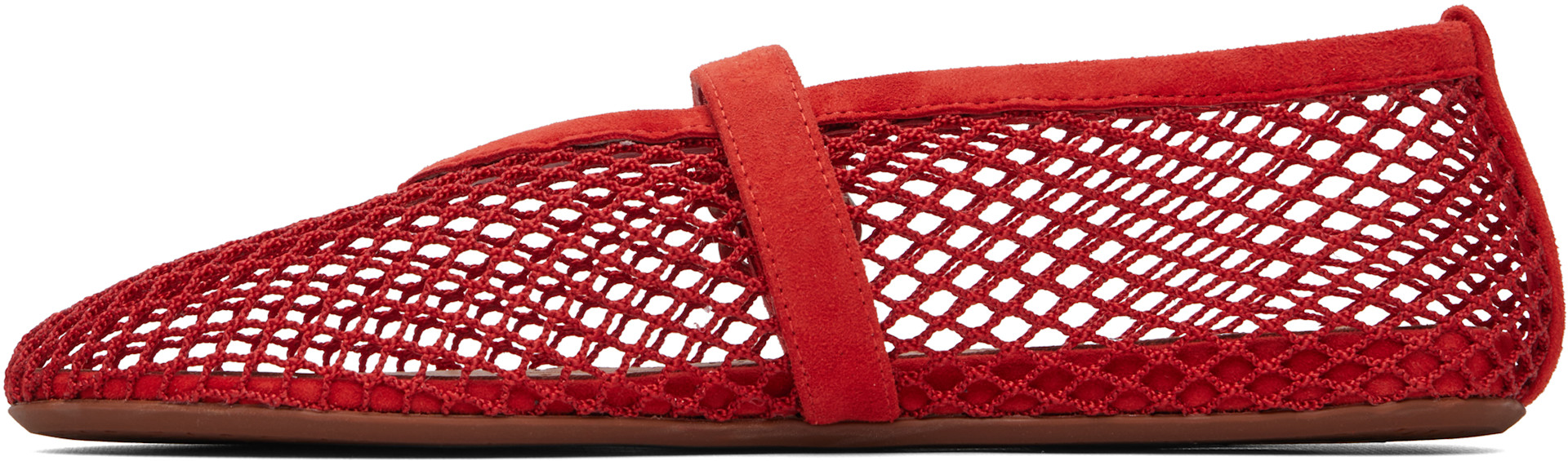 ALAÏA - Ballerines orange en résille