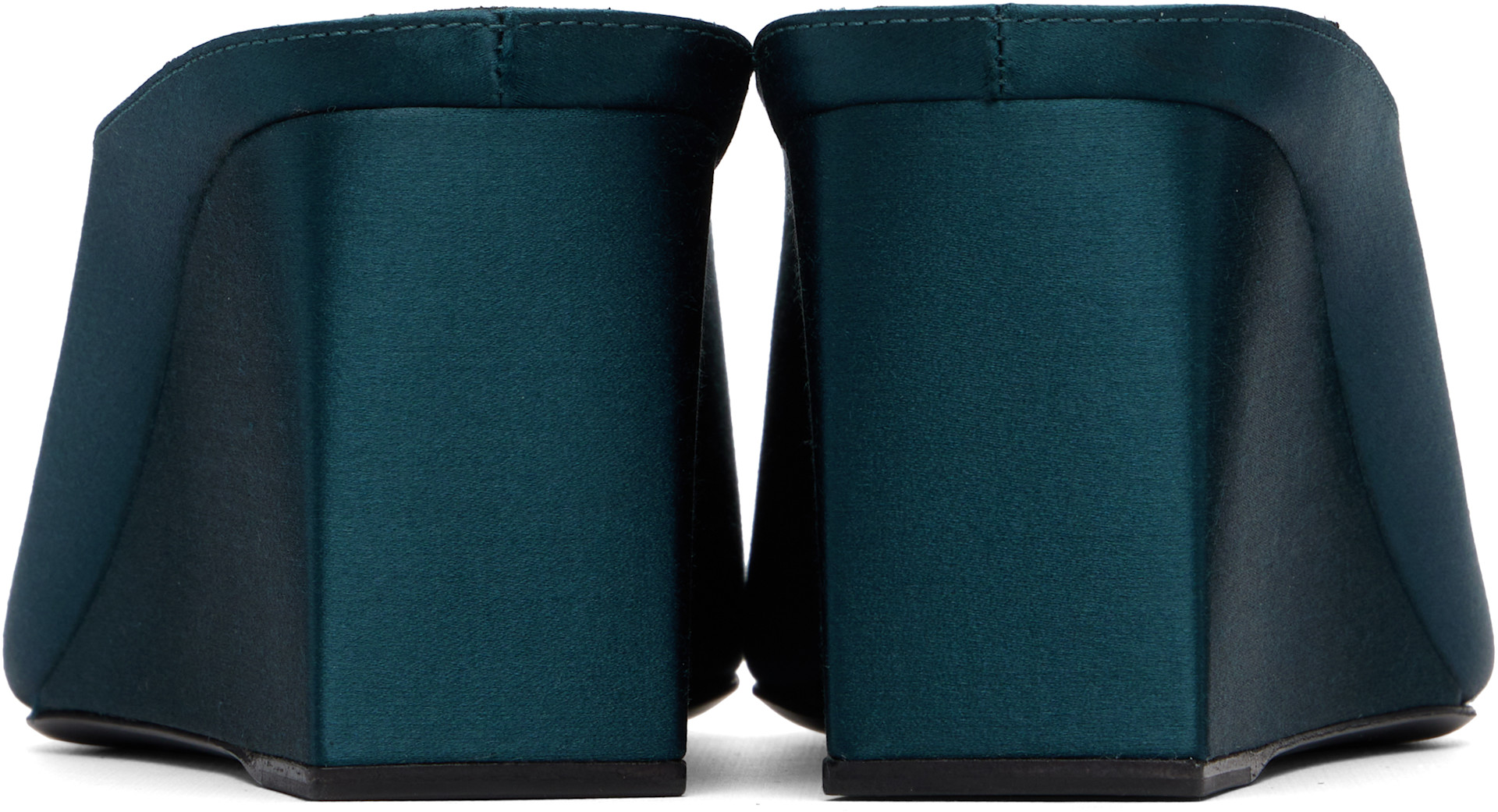 ALAÏA - Chaussures à talon de style mule Cube bleues