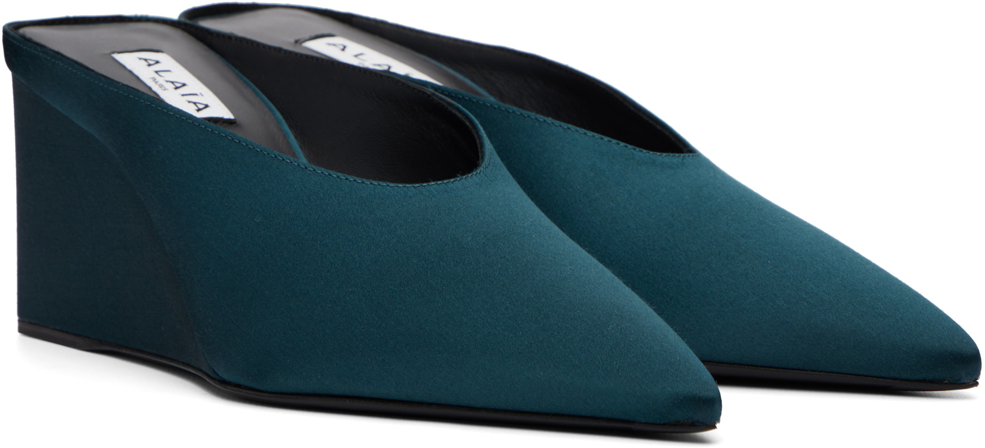 ALAÏA - Chaussures à talon de style mule Cube bleues