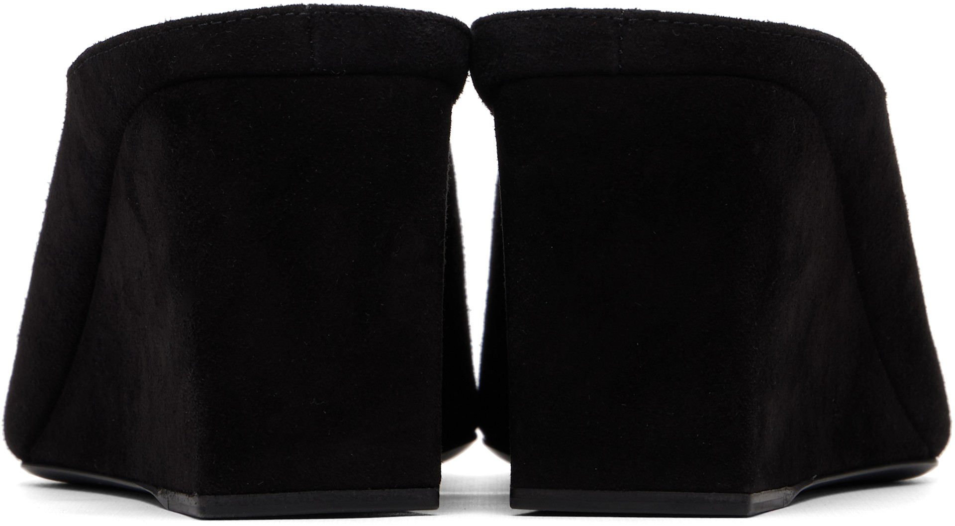 ALAÏA - Chaussures à talon compensé de style mule Cube noires