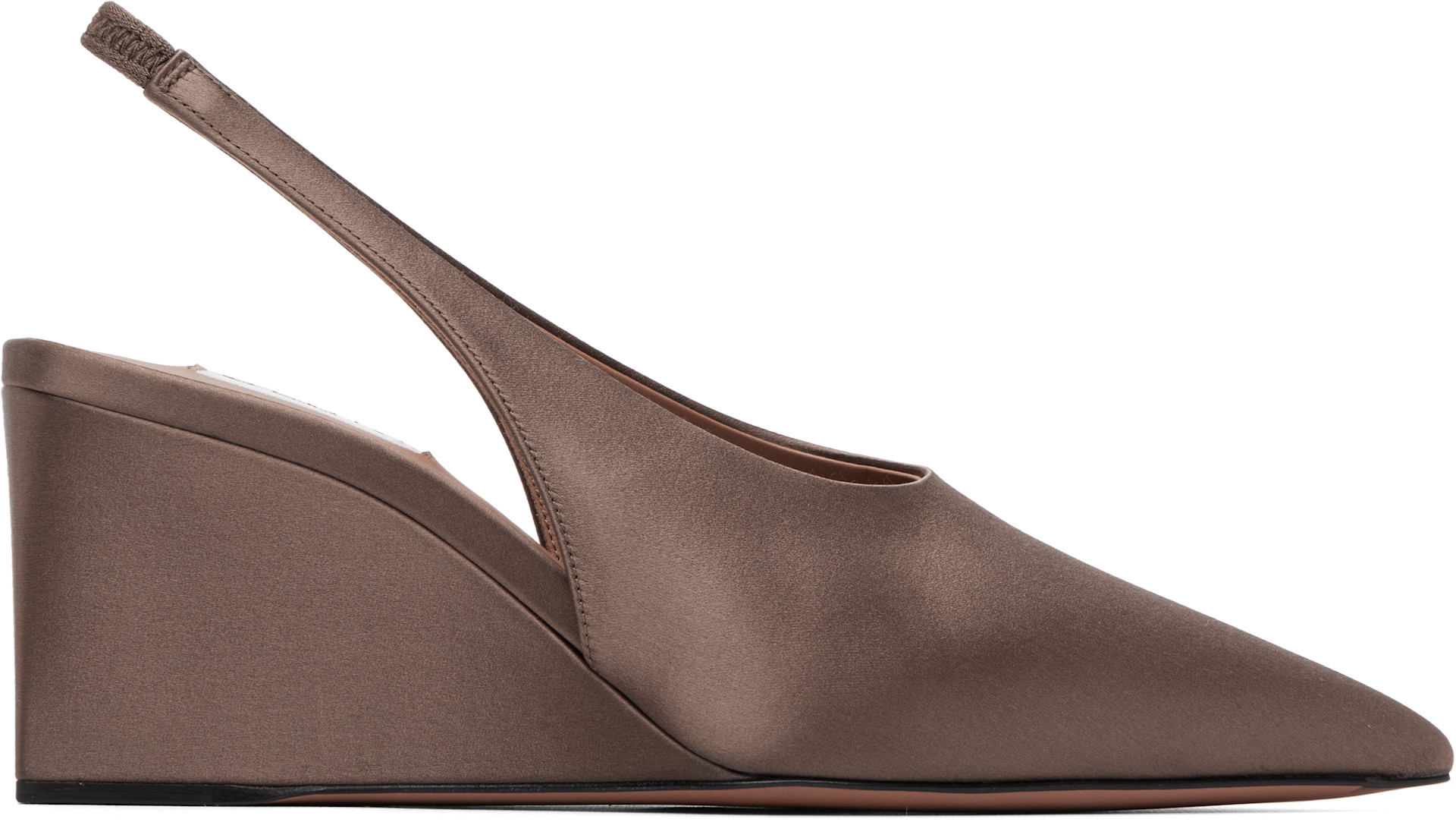 ALAÏA - Chaussures à talon compensé Cube brunes à bride arrière
