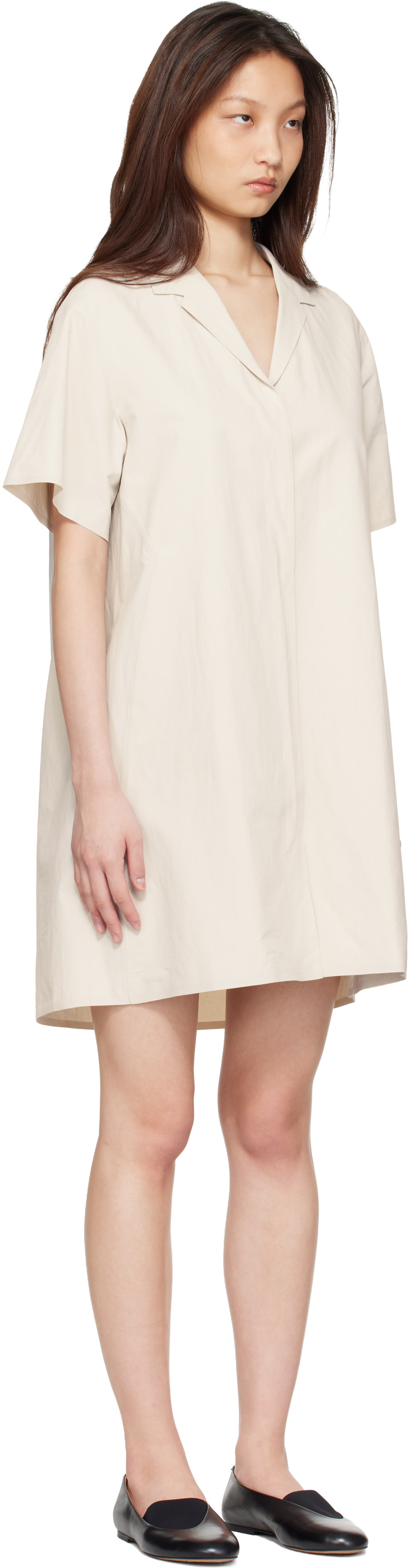 Veilance - Robe midi Diantric SL blanc cassé