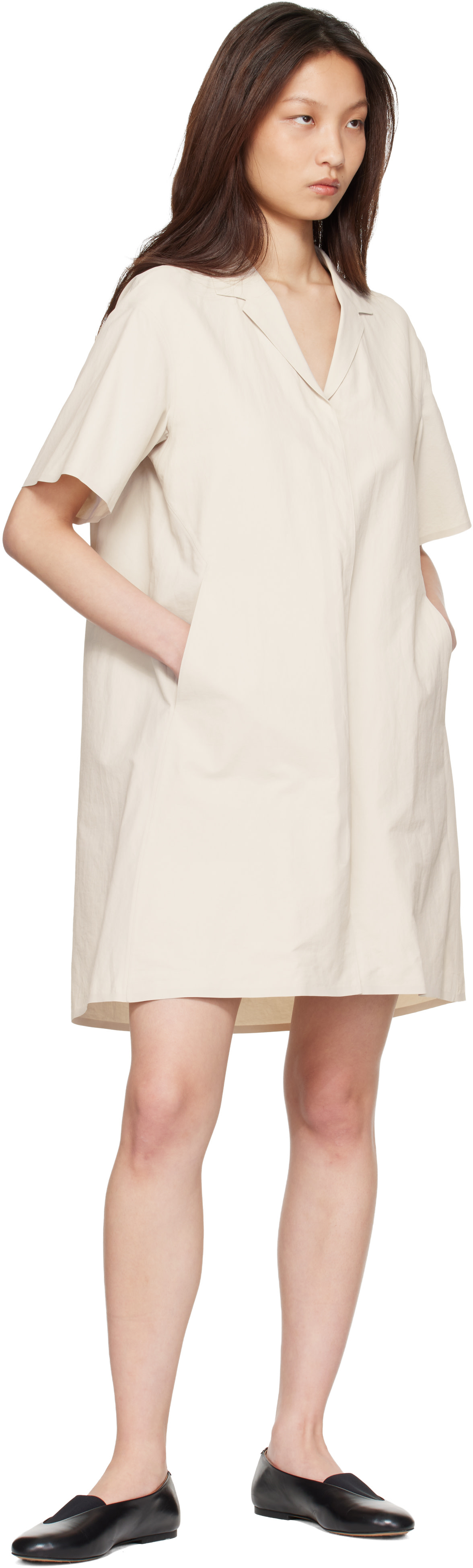Veilance - Robe midi Diantric SL blanc cassé