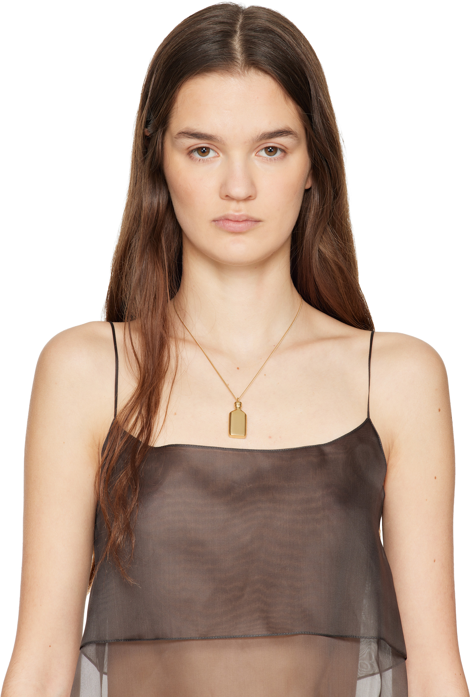 Calvin Klein Collection: Short CK One Charm Necklace | SSENSE