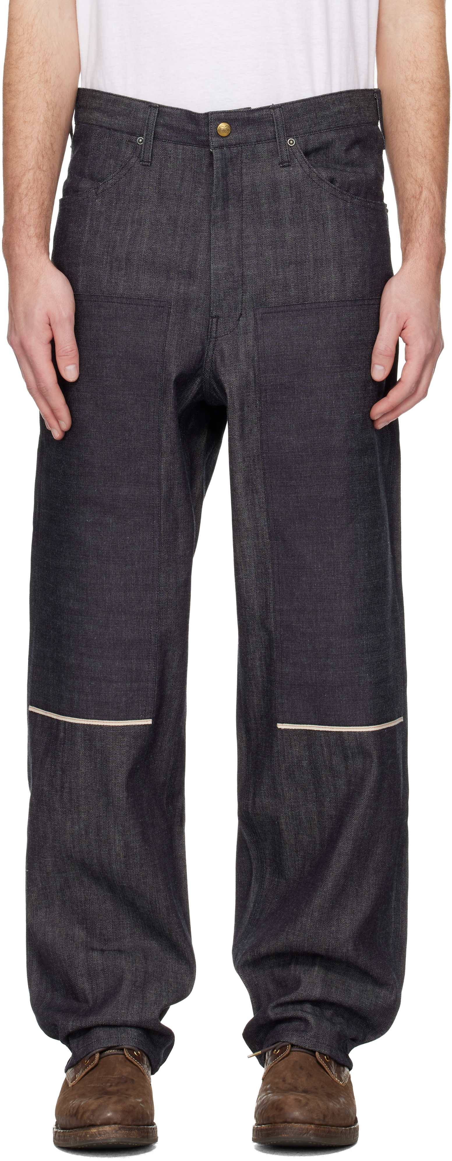 visvim - Jean menuisier bleu marine