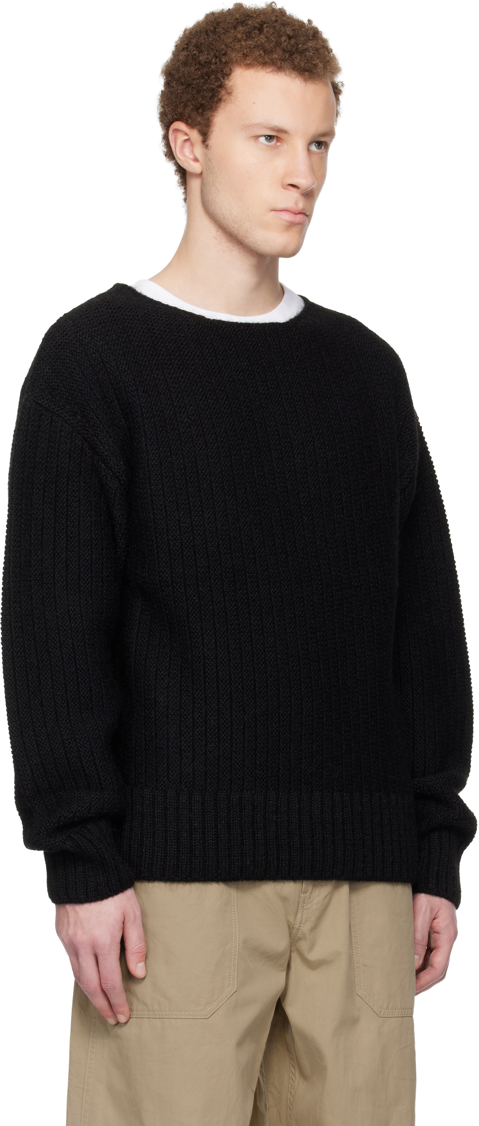 visvim - Pull noir à col bateau