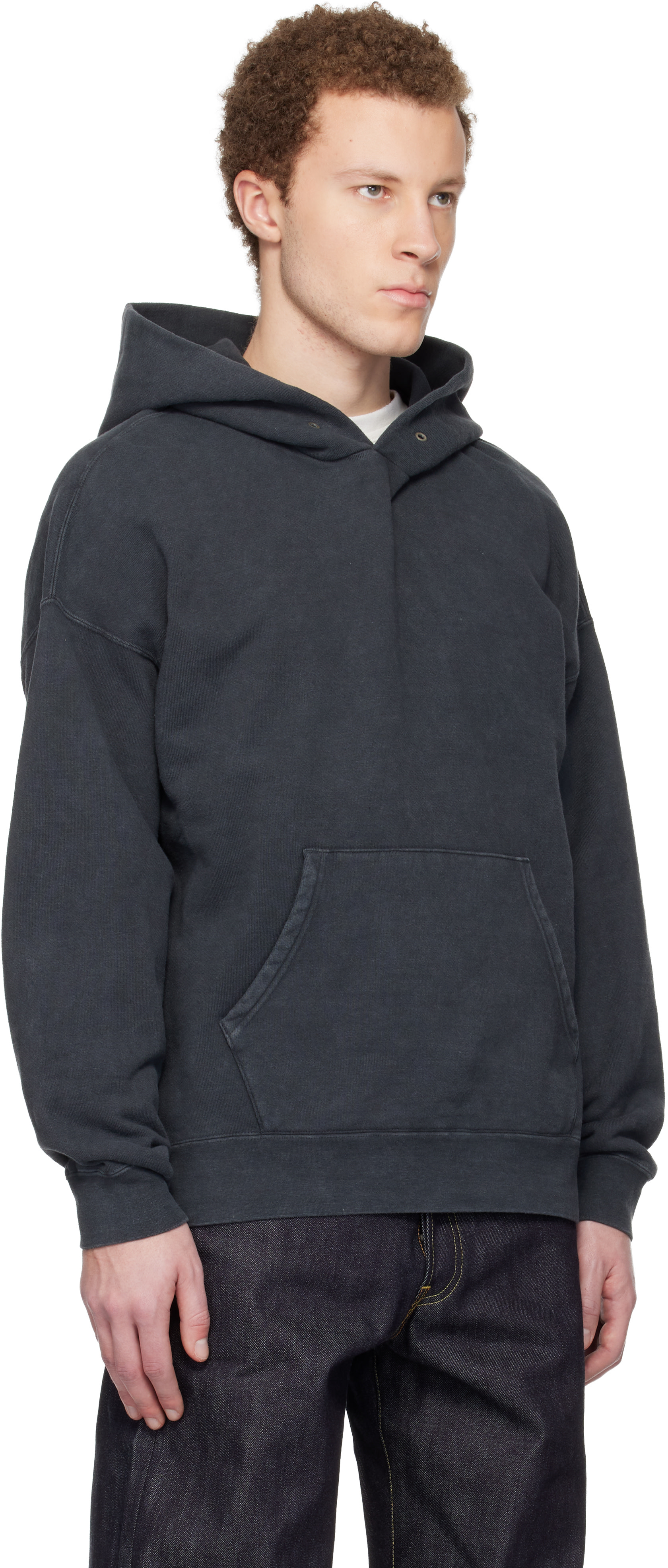 visvim: Black Jumbo SB P.O. DMGD Hoodie | SSENSE