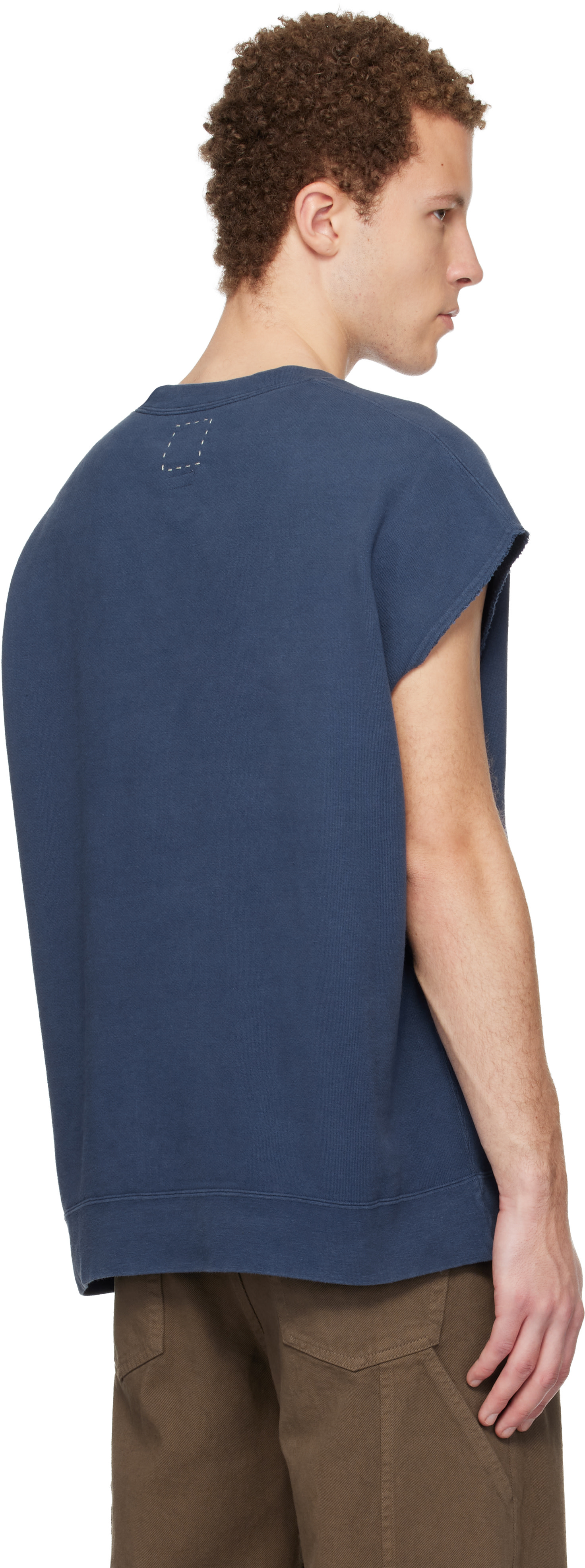 visvim - Pull molletonné sans manches Mondo DMGD bleu