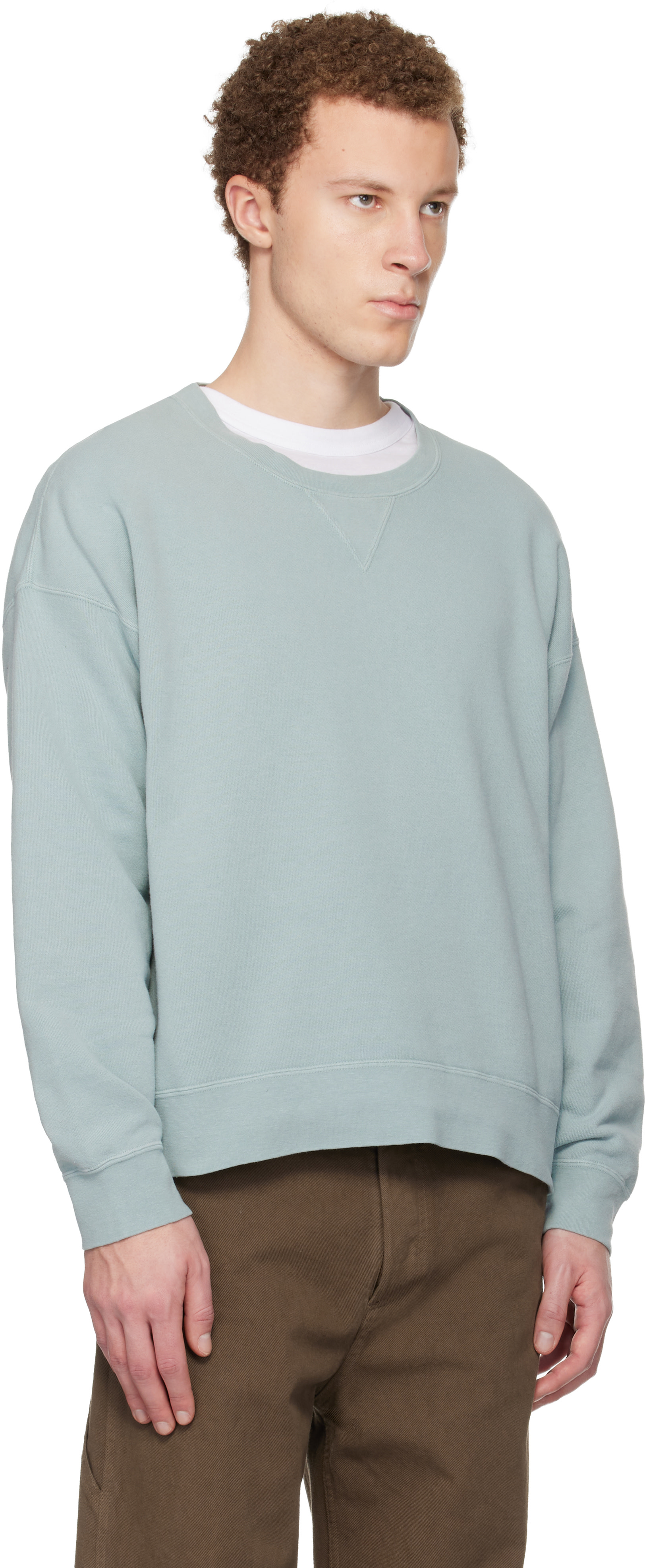 visvim - 그린 점보 SB L/S DMGD 스웨트셔츠