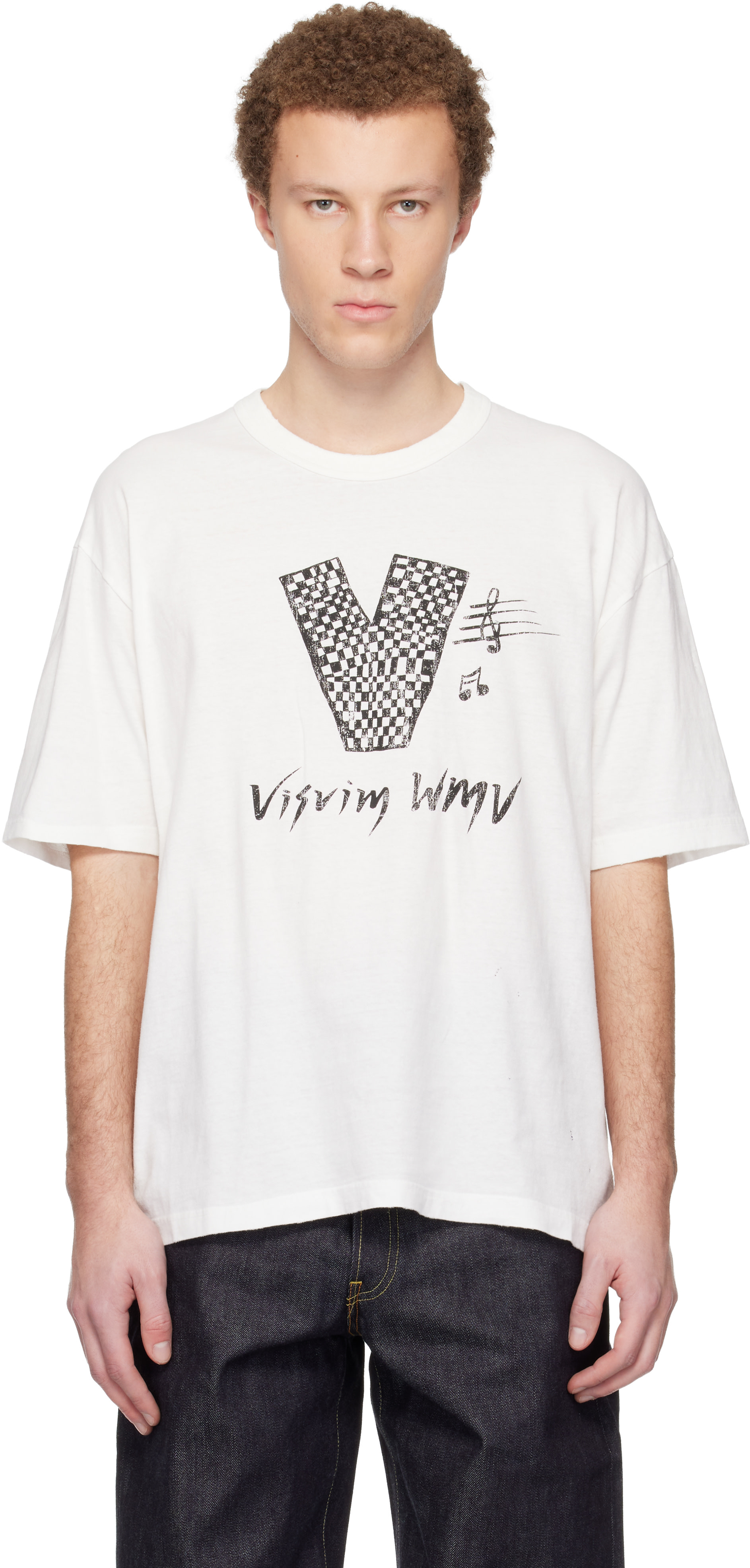 visvim - Off-White Jumbo S/S "V" Crash T-shirt