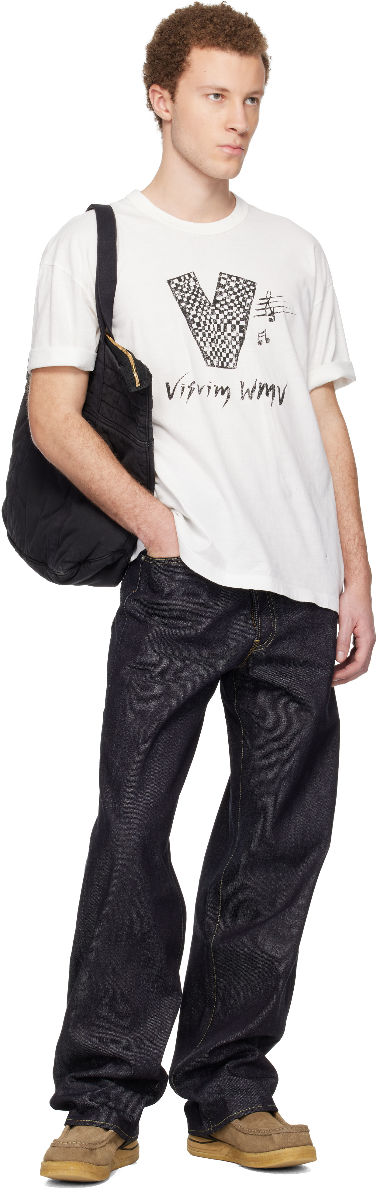 visvim - Off-White Jumbo S/S "V" Crash T-shirt