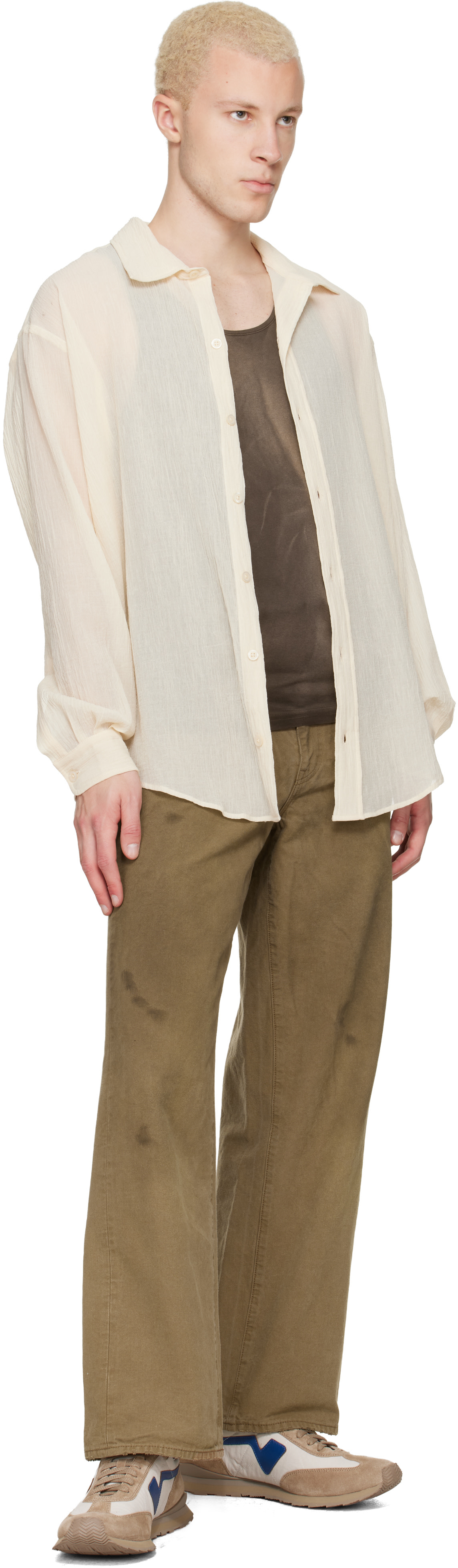 visvim - Baskets de courses FKT gris et beige
