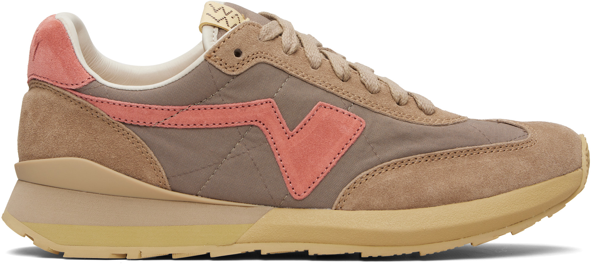 visvim - Baskets de course FKT taupe et rose