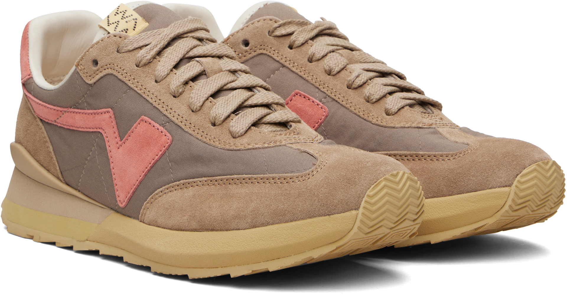 visvim - Baskets de course FKT taupe et rose