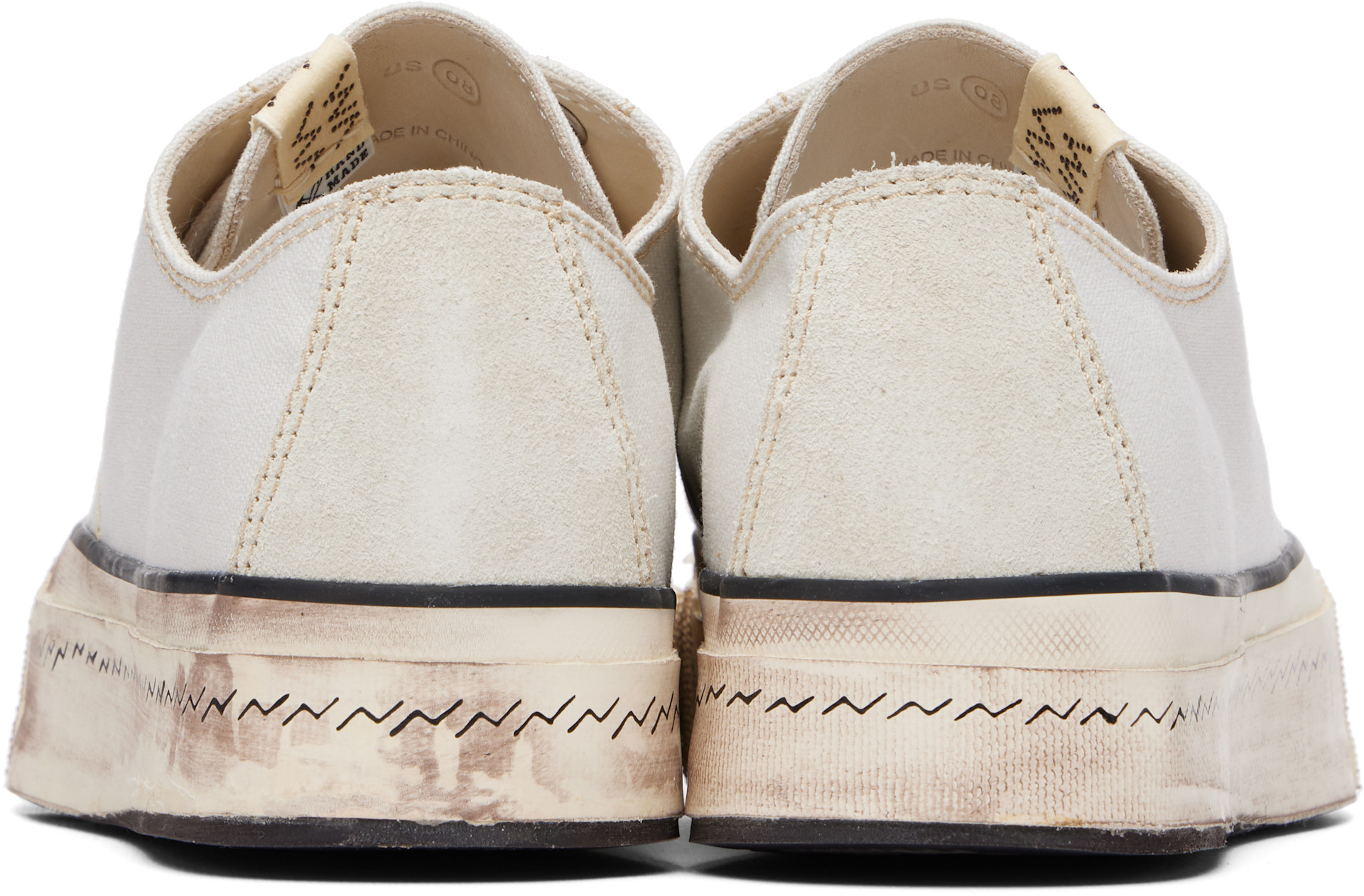visvim - 오프 화이트 스캐그웨이 G 패턴 로우탑 스니커즈