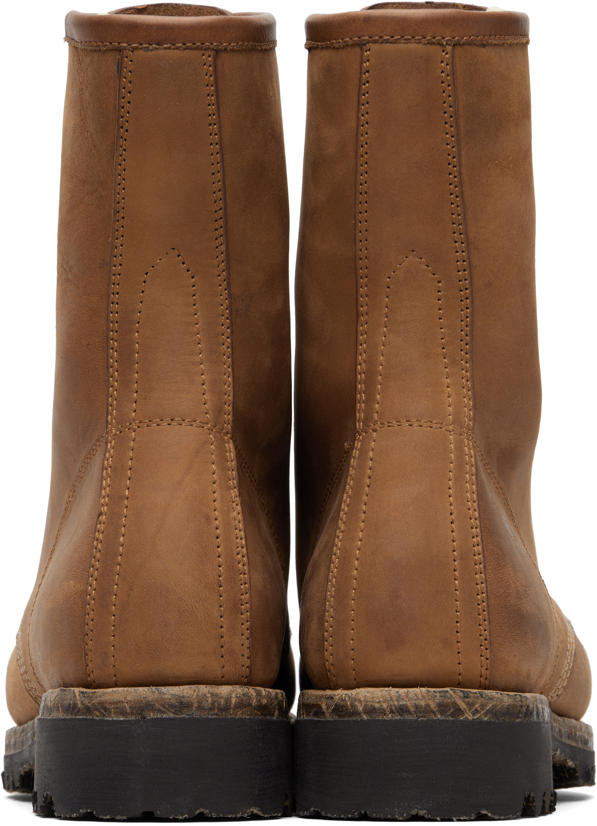 visvim - Bottes Scout brunes à bout de style mocassin