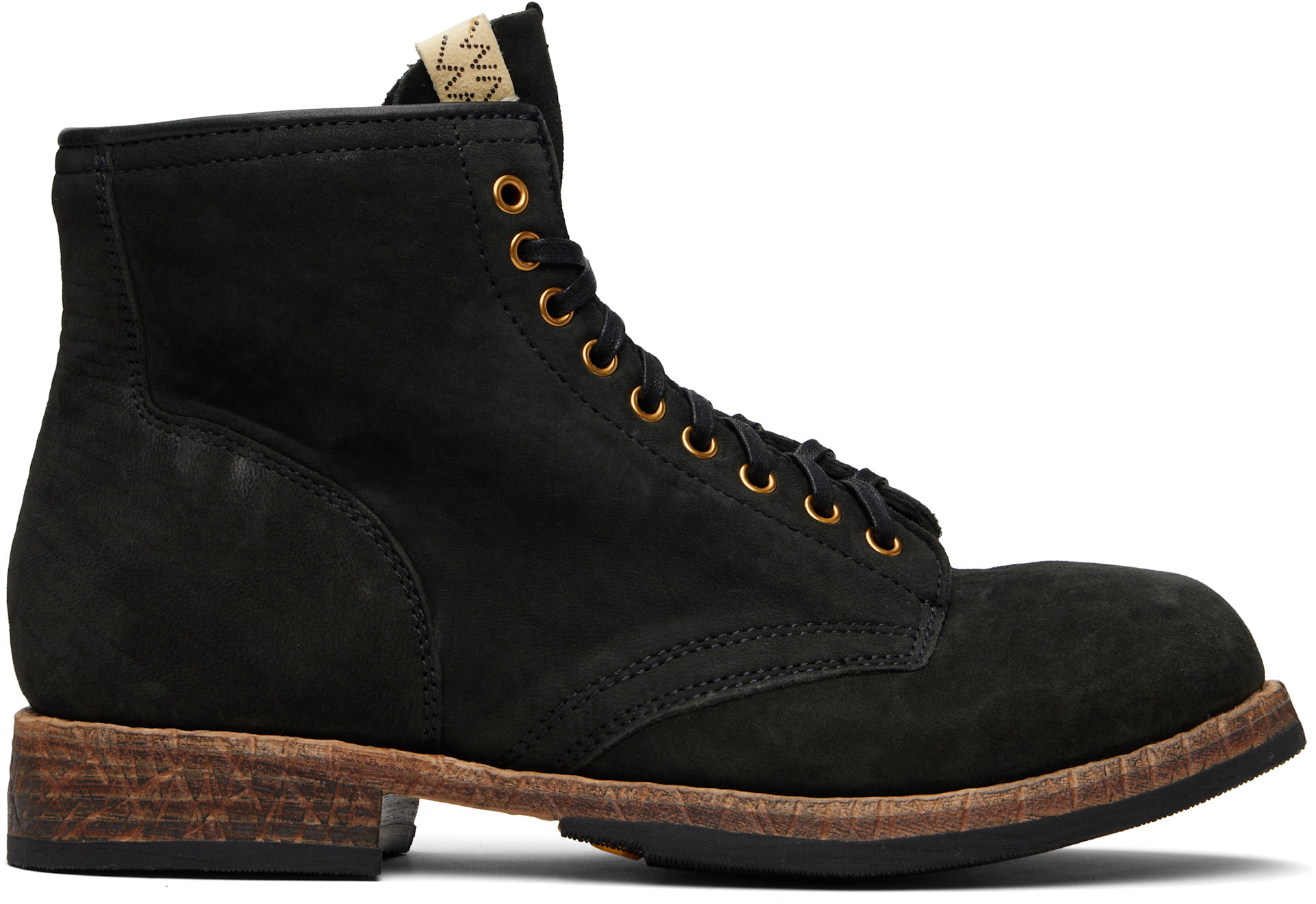 visvim - 블랙 브리가디어 미드 포크 부츠