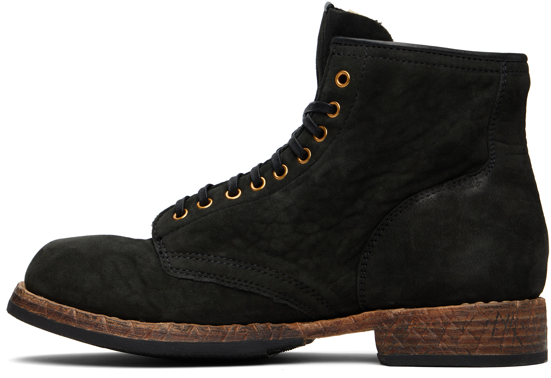 visvim - 블랙 브리가디어 미드 포크 부츠