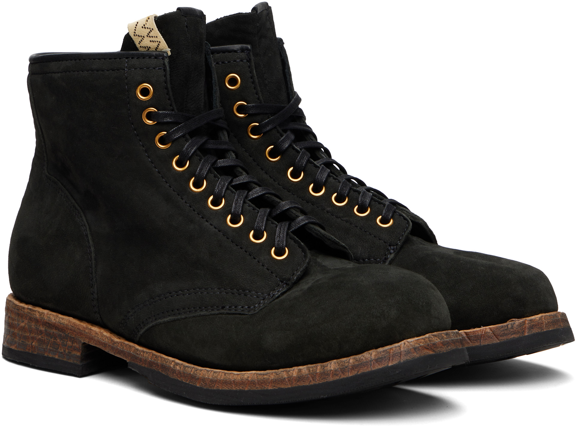 visvim - 블랙 브리가디어 미드 포크 부츠
