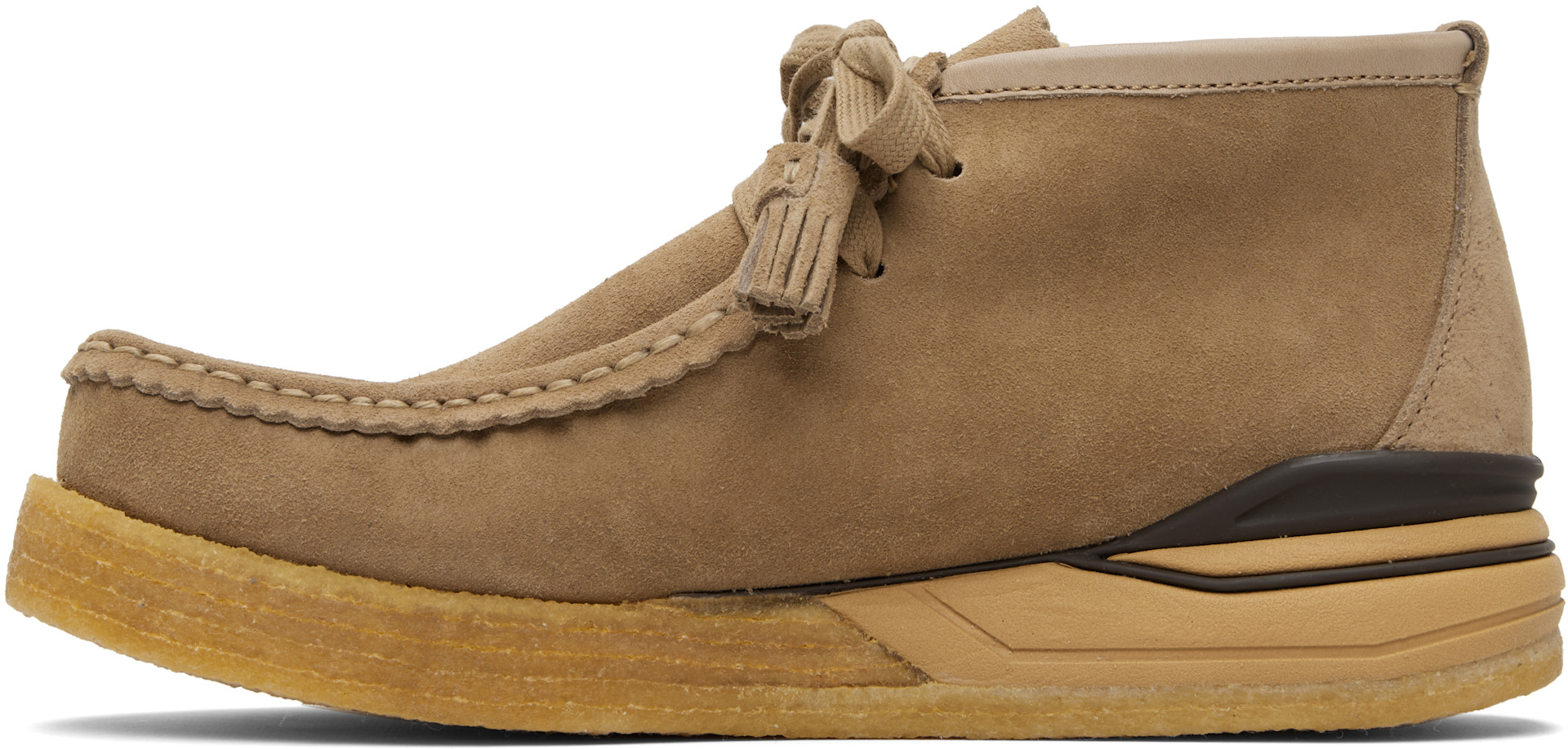 visvim: Beige Beuys Trekker-Folk Boots | SSENSE United Kingdom