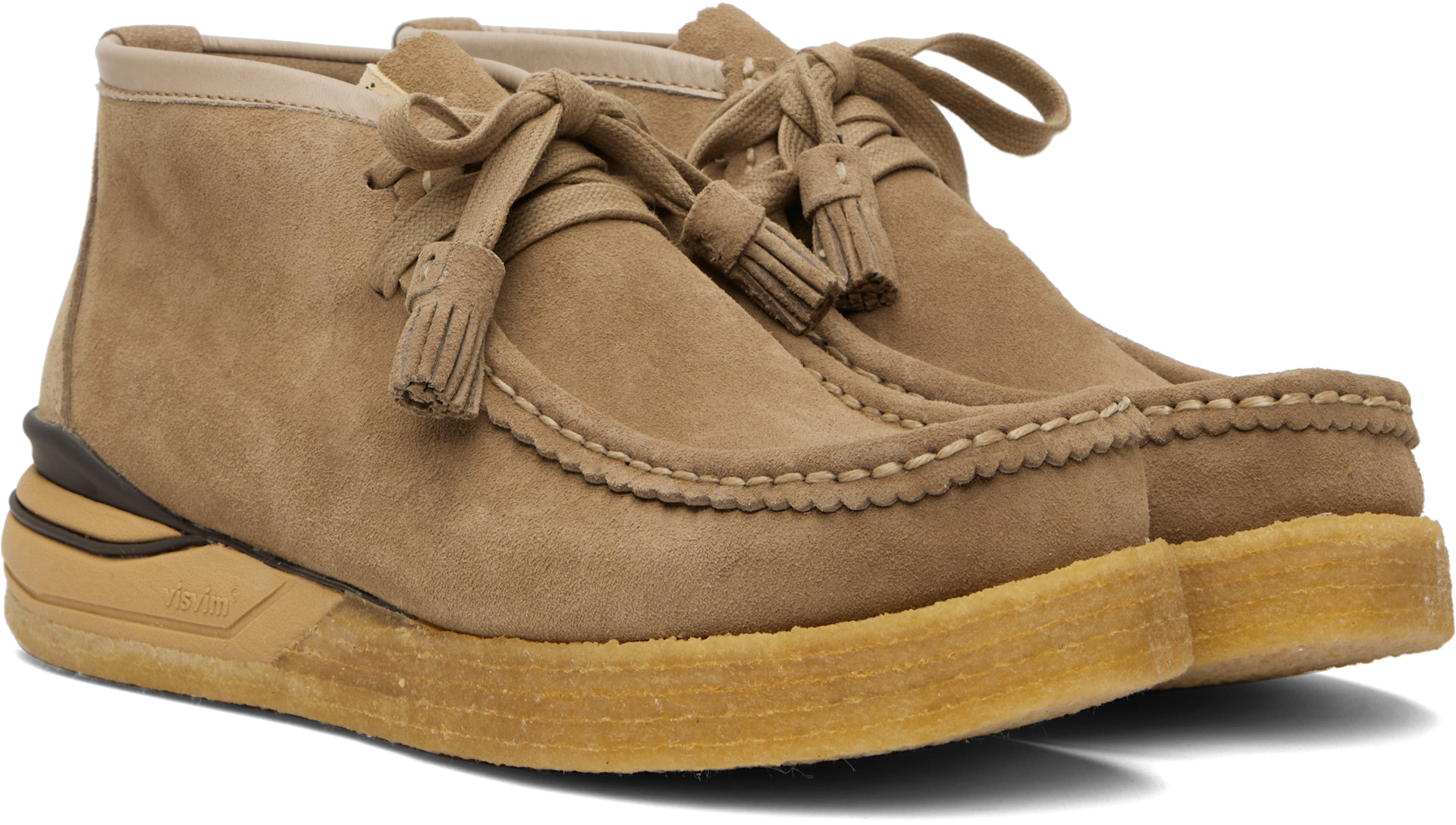 visvim(ビズビム) BEUYS TREKKER-FOLK(ワラビー) visvim: Beige Beuys Trekker-Folk Boots | SSENSE