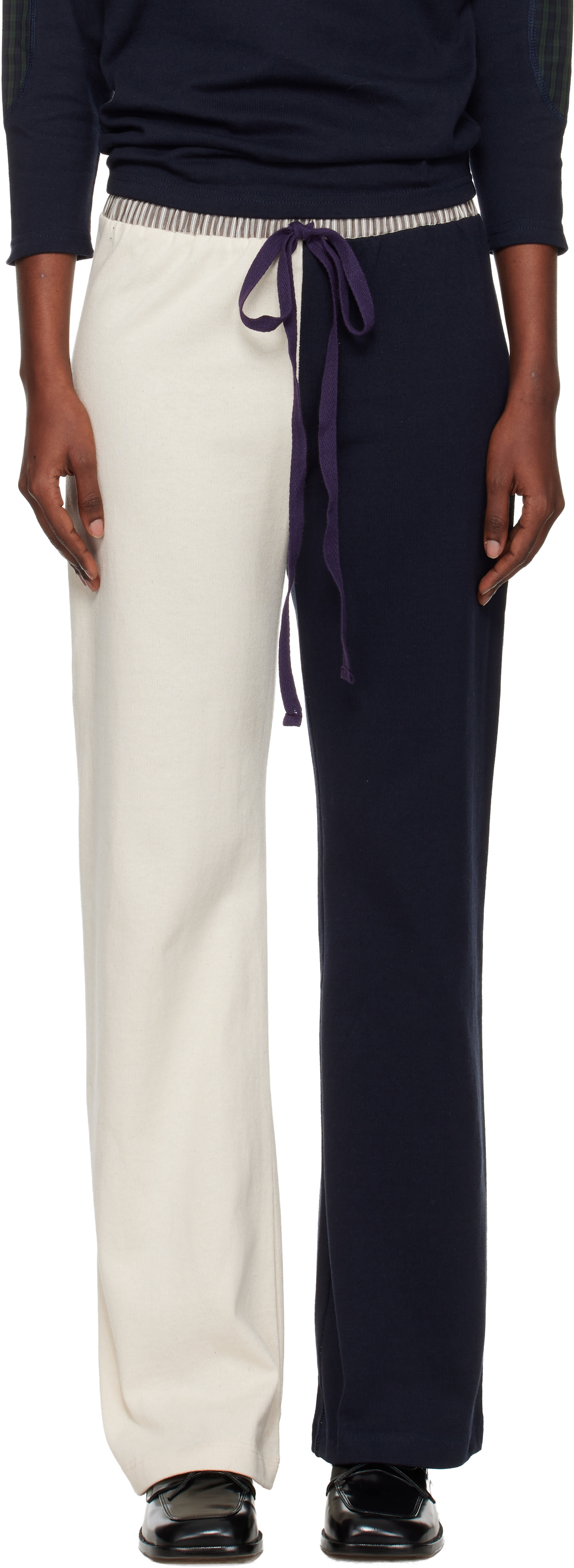 SC103 - Navy & White Viola Lounge Pants