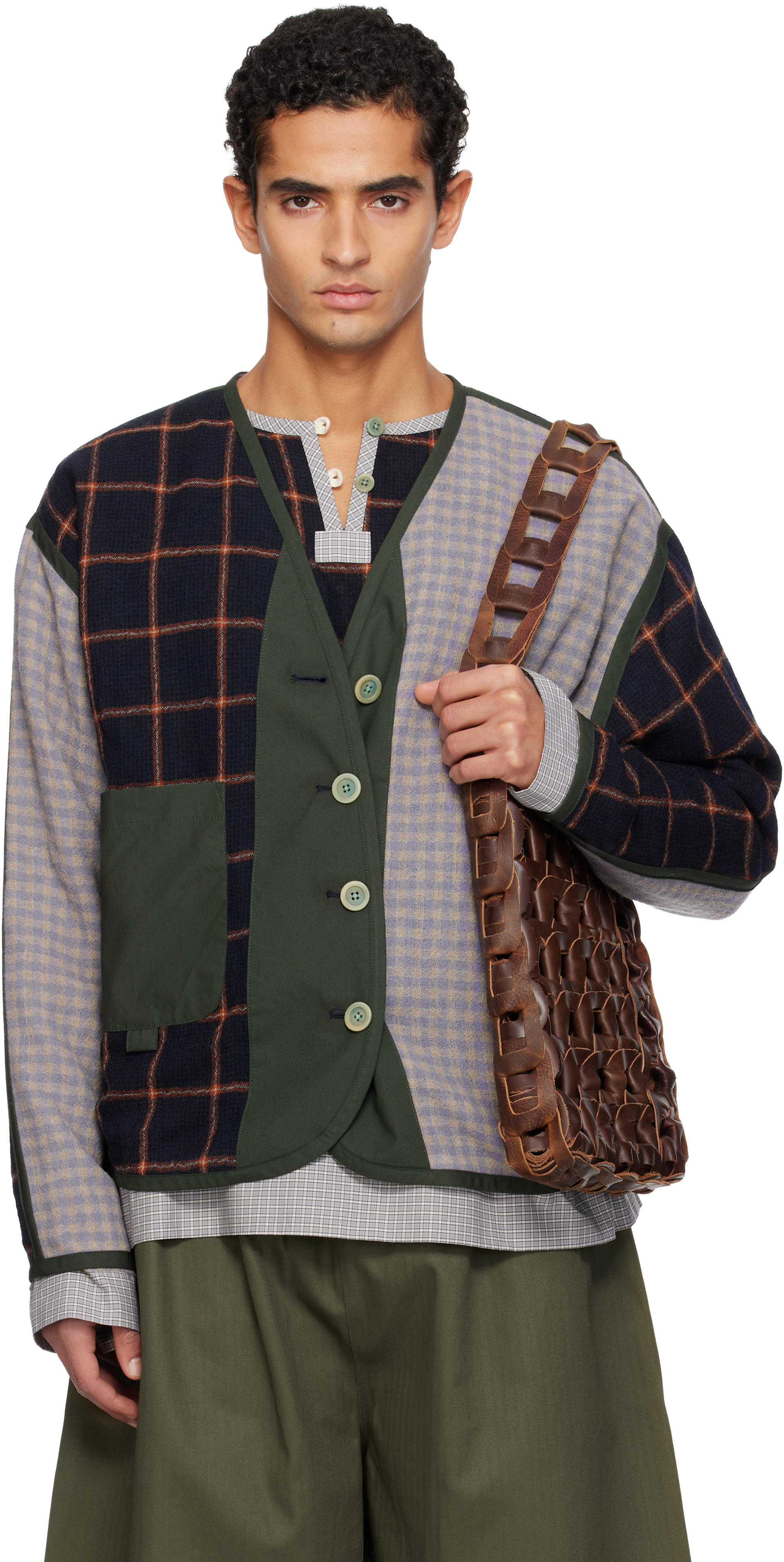 SC103 - Navy & Purple Ridge Cardigan