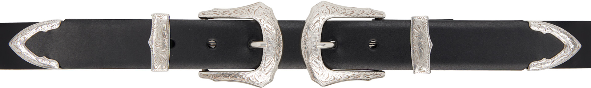 う*に様 TOGA PULLA double buckle belt Toga Pulla: Black Double Buckle Wide Belt | SSENSE