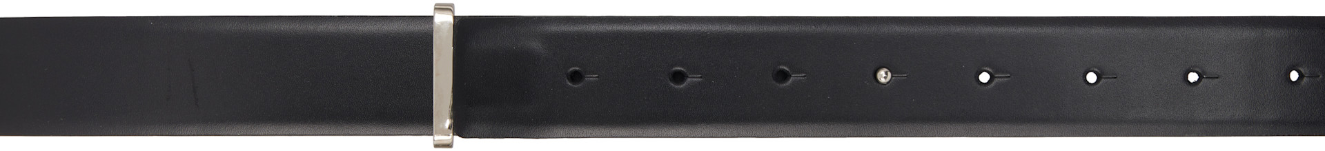 Toga Pulla: Black Double Buckle Wide Belt | SSENSE