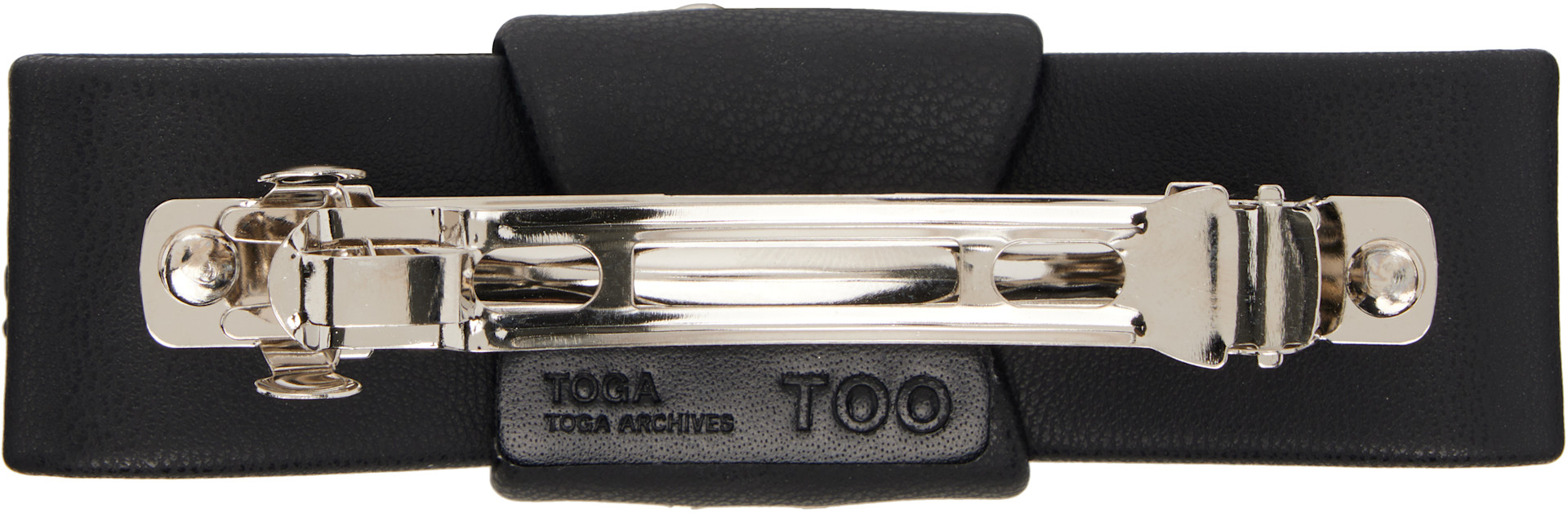 Toga Pulla - Barrette noire en cuir