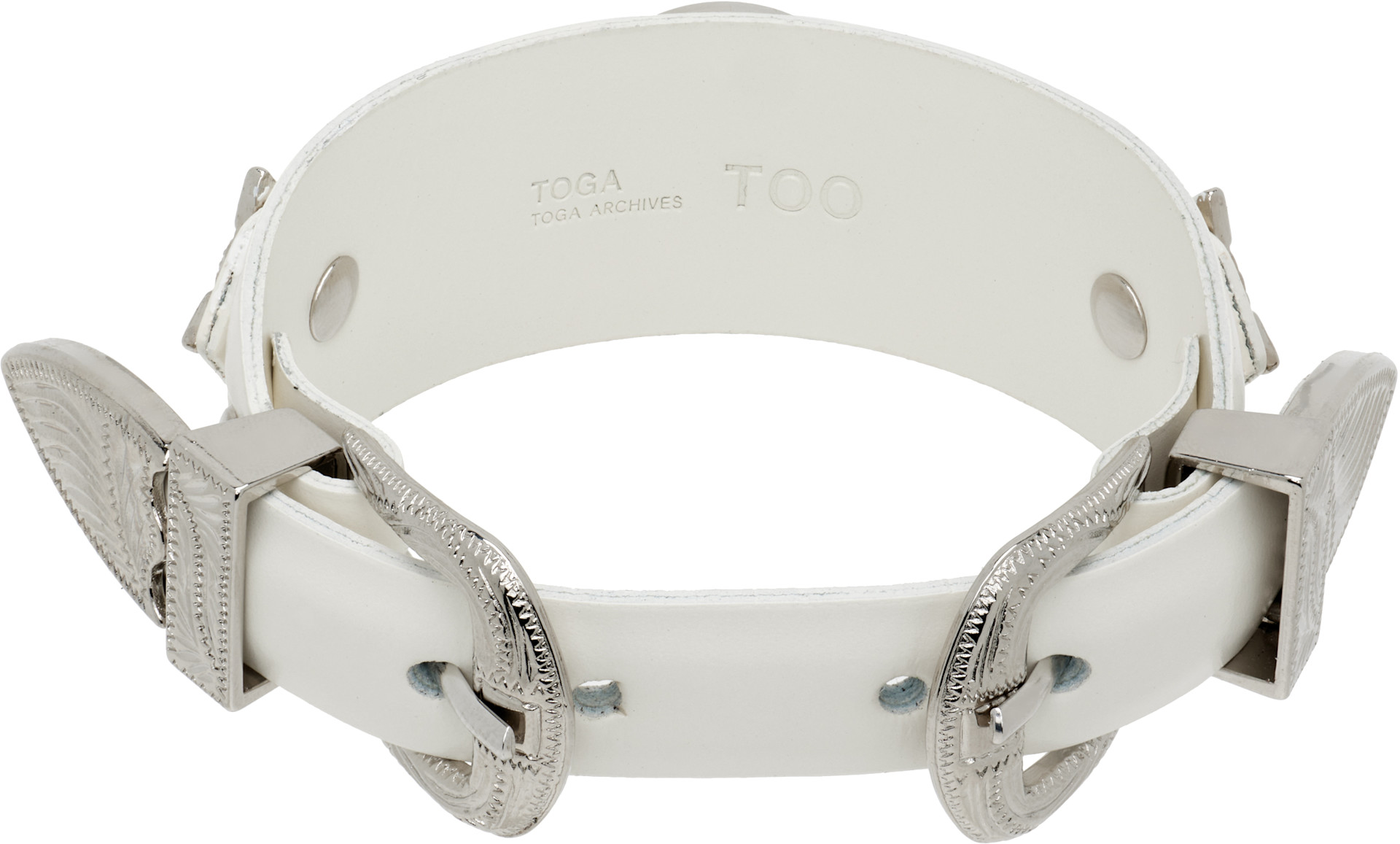 Toga Pulla - Bracelet jonc noir à double boucle