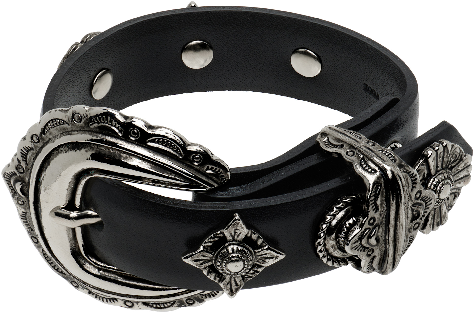 Toga Pulla: Motif Leather Bangle Bracelet | SSENSE