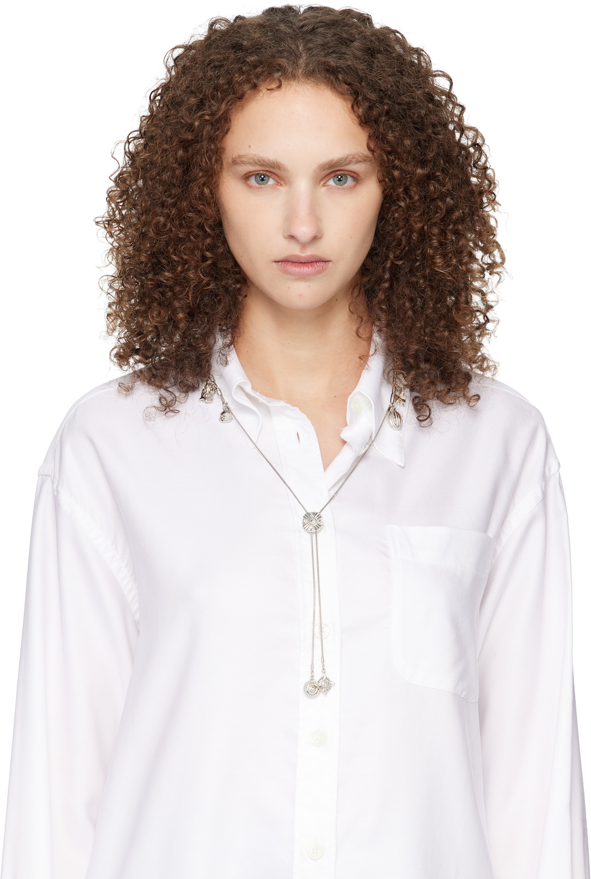 Toga Pulla: Metal Motif Loop Tie Necklace | SSENSE