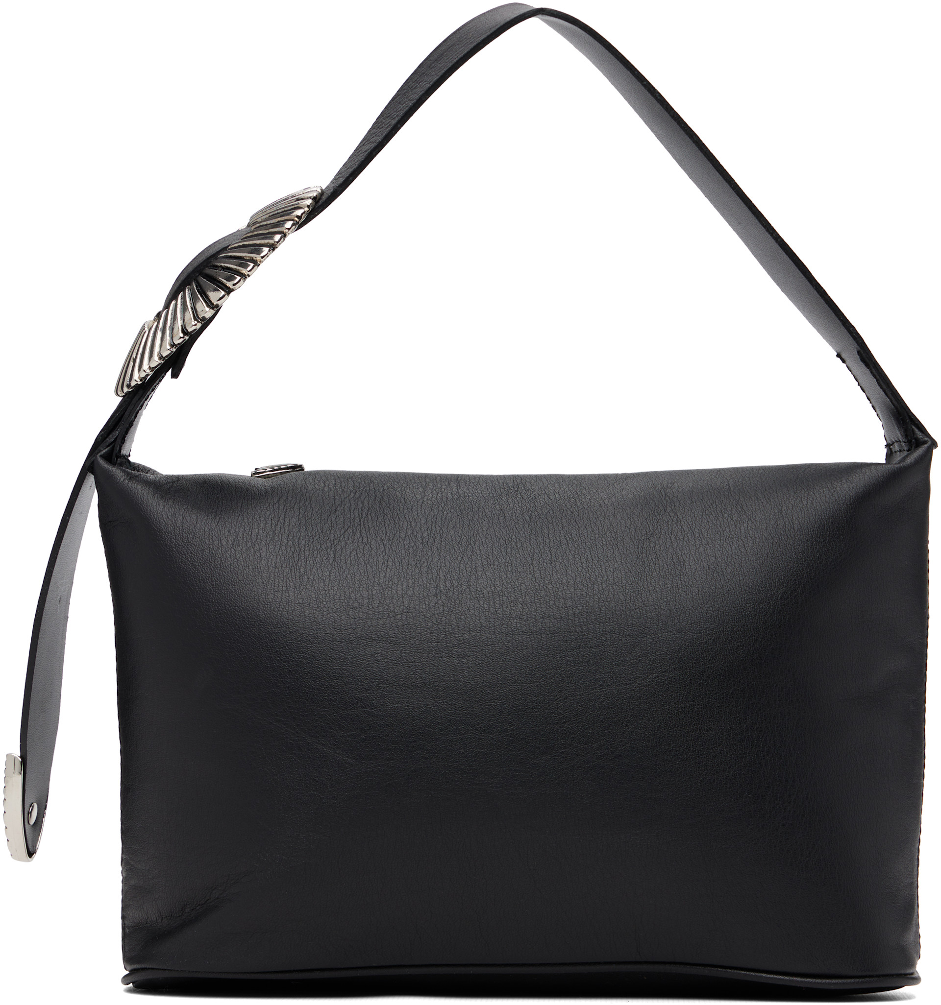 Toga Pulla - Mini pochette noire en cuir